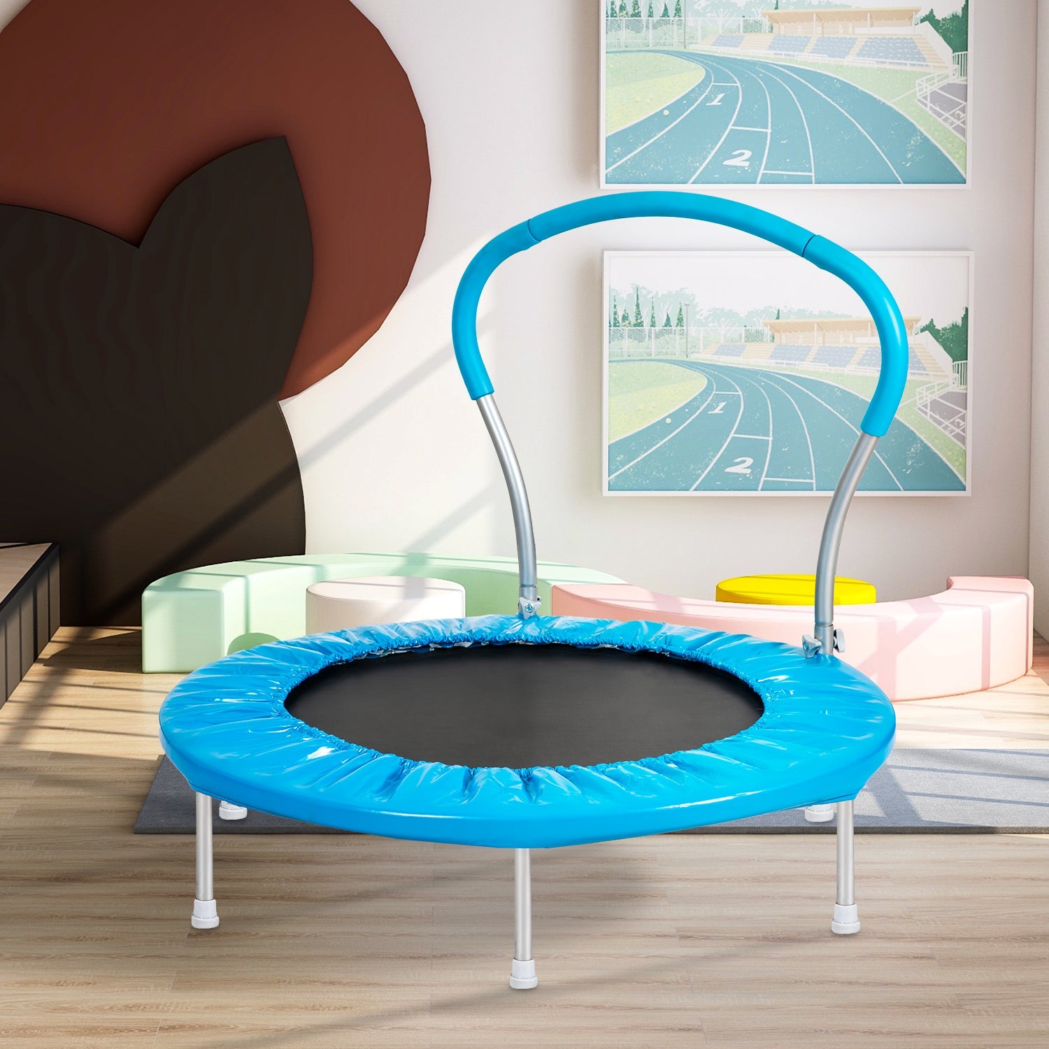 Streamdale 36" TRAMPOLINE WITH HANDLE(BL)-METAL