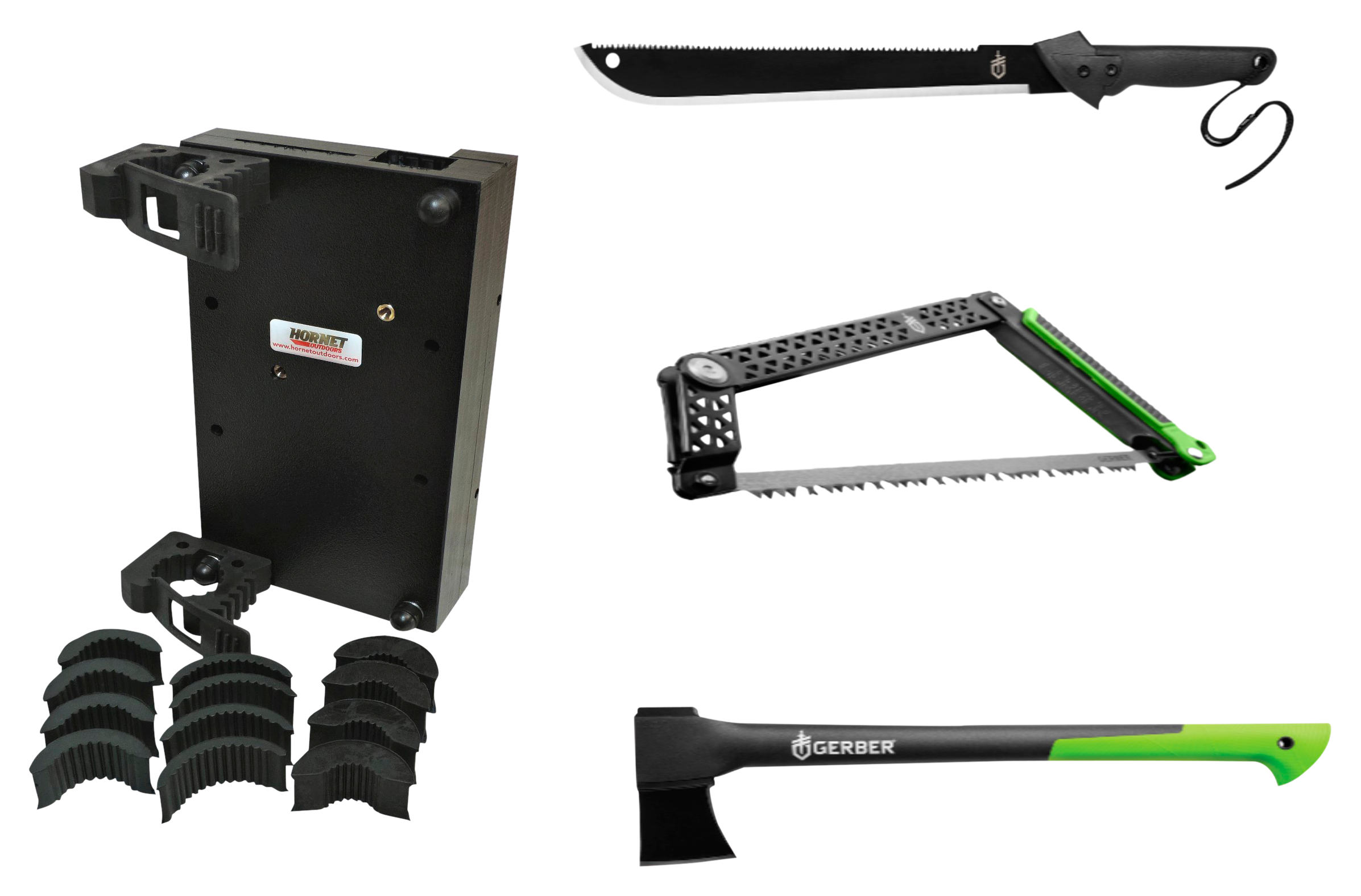 Hornet Outdoors UTV Roll Bar Gerber Tool Kit with Hatchet, Saw, and Machete