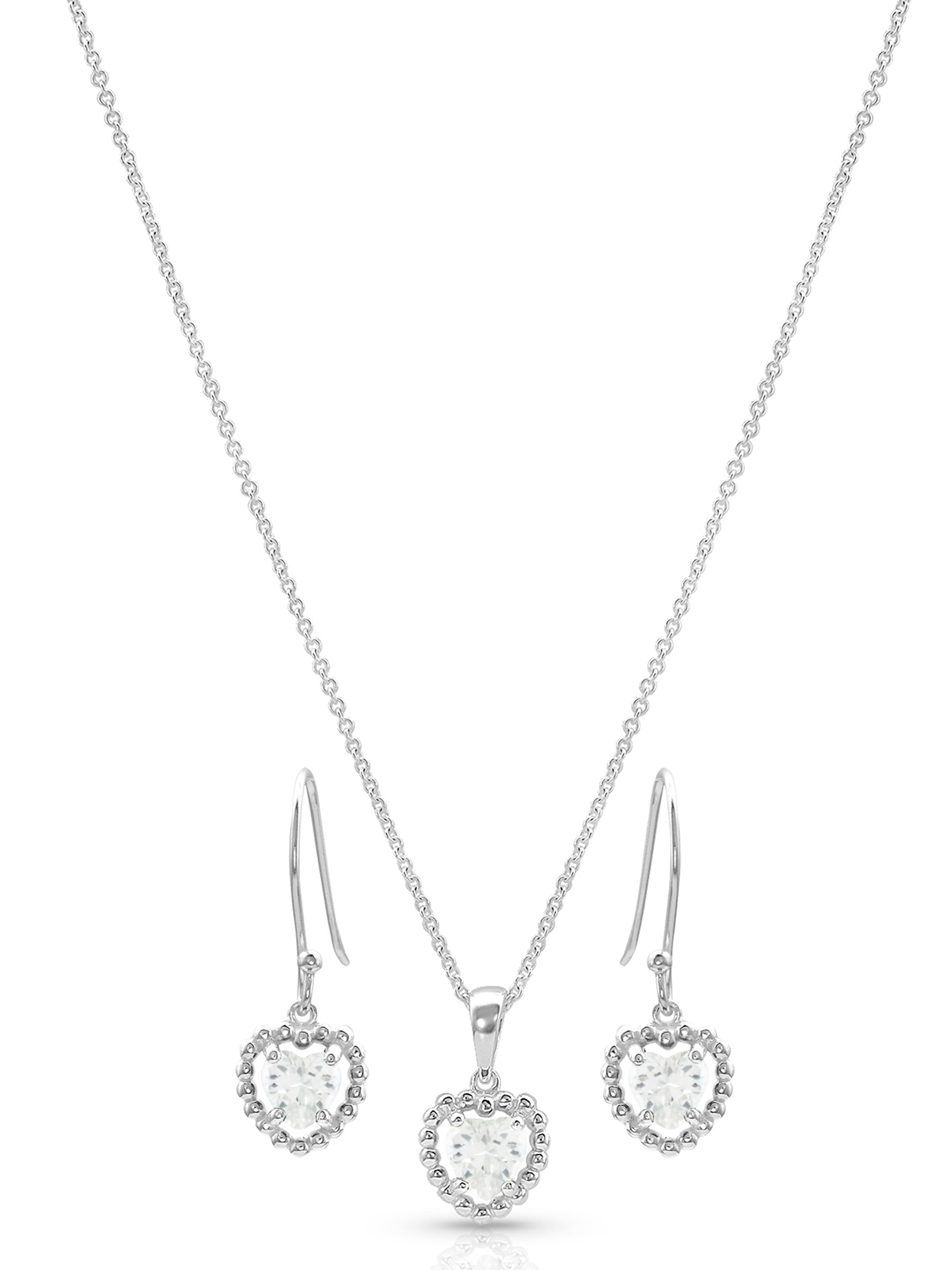 Montana Silversmiths Frozen Heart Necklace and Earrings Set