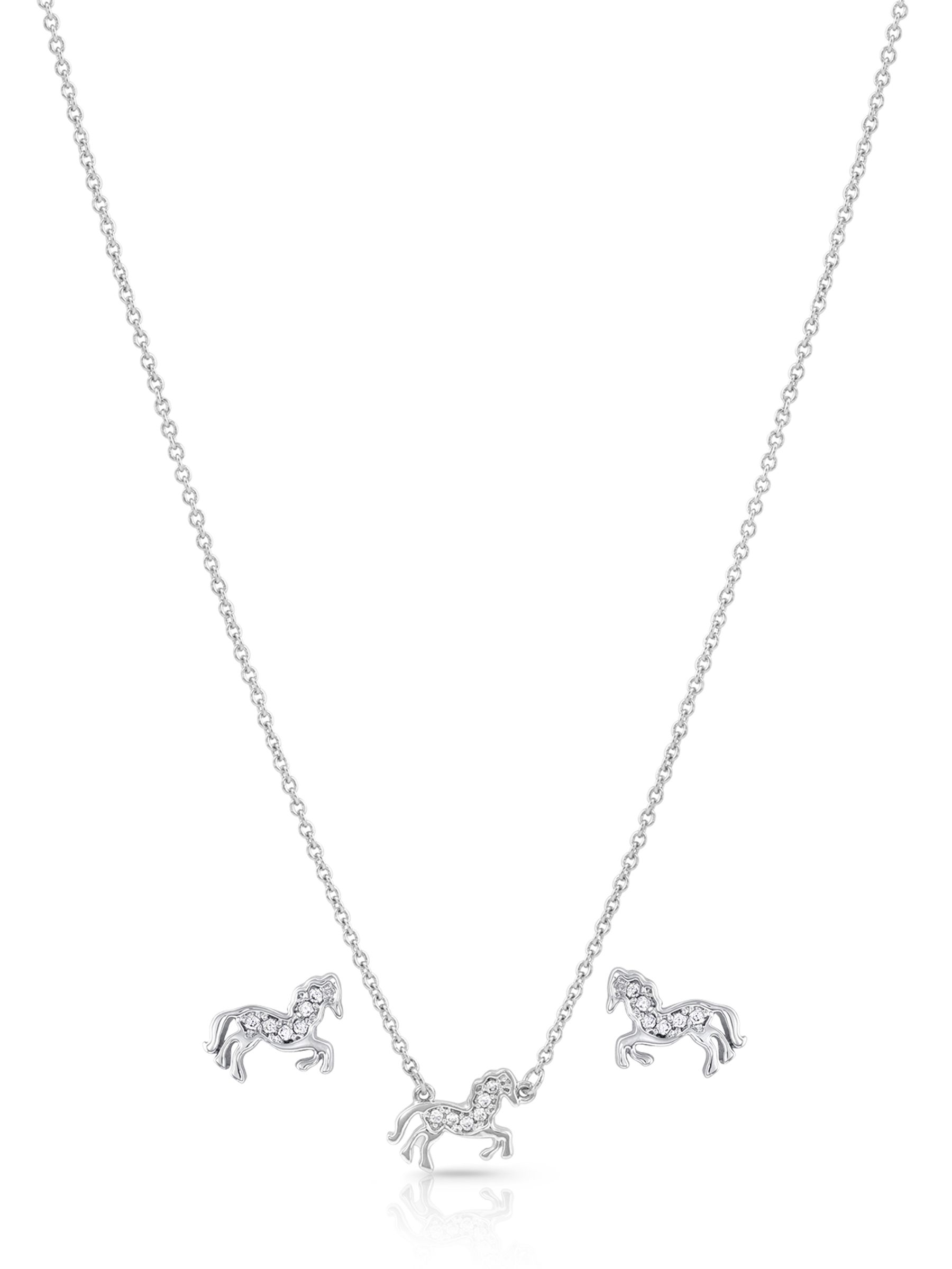 Montana Silversmiths All The Pretty Horses Necklace and Earrings Set