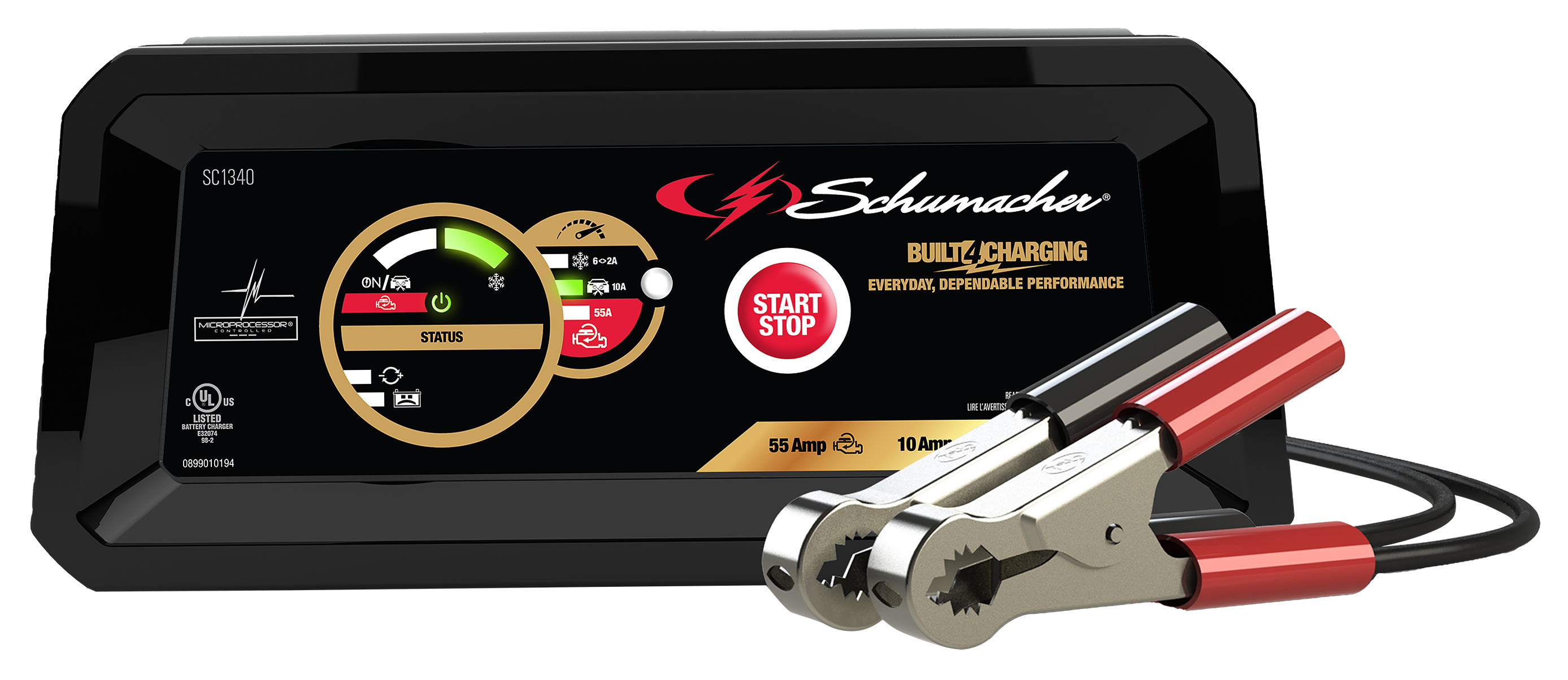 Schumacher Electric 4-in-1 6V/12V Fully Automatic 6A Battery Charger and 55A Engine Starter with 10A Boost