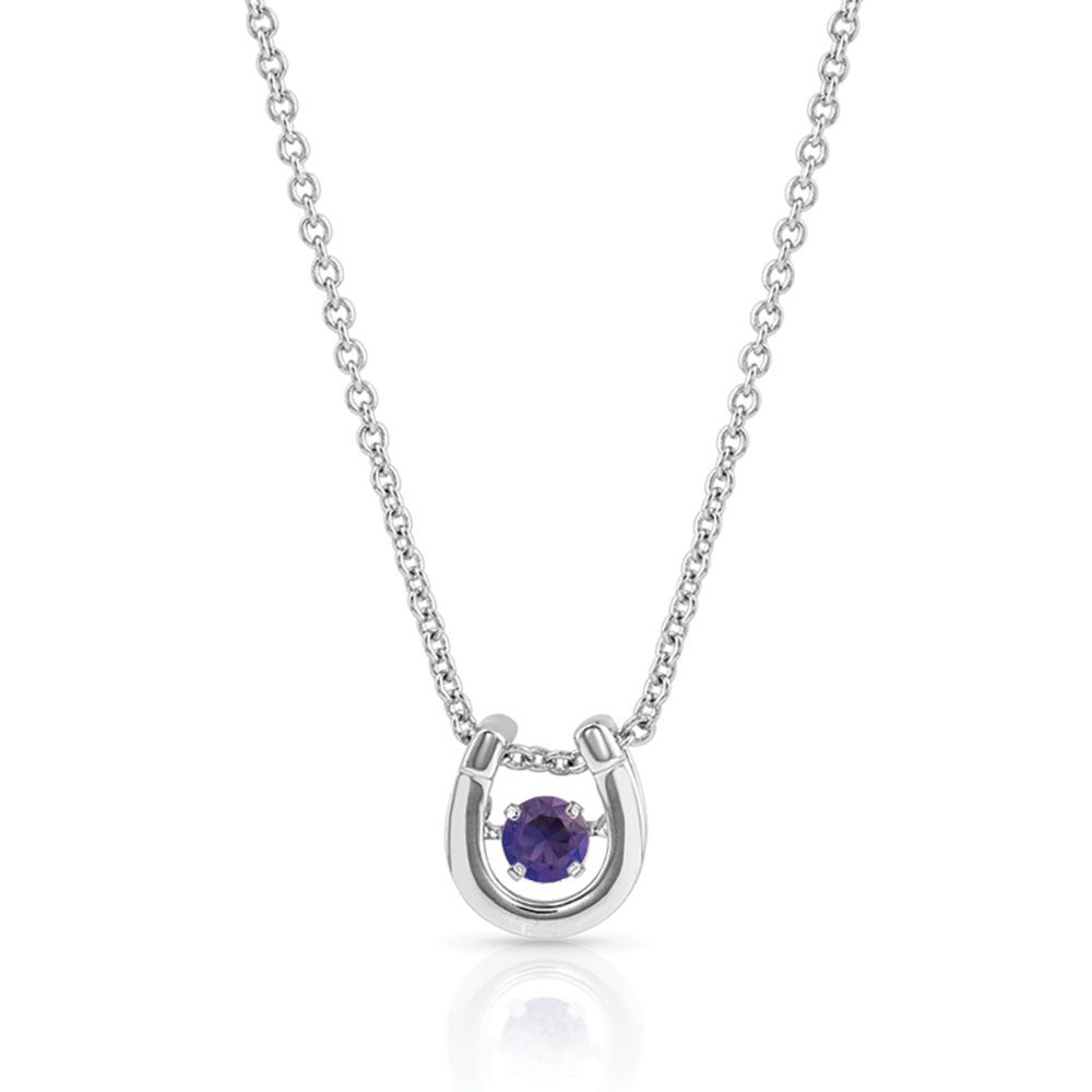 Montana Silversmiths Dancing Birthstone Horseshoe Necklace
