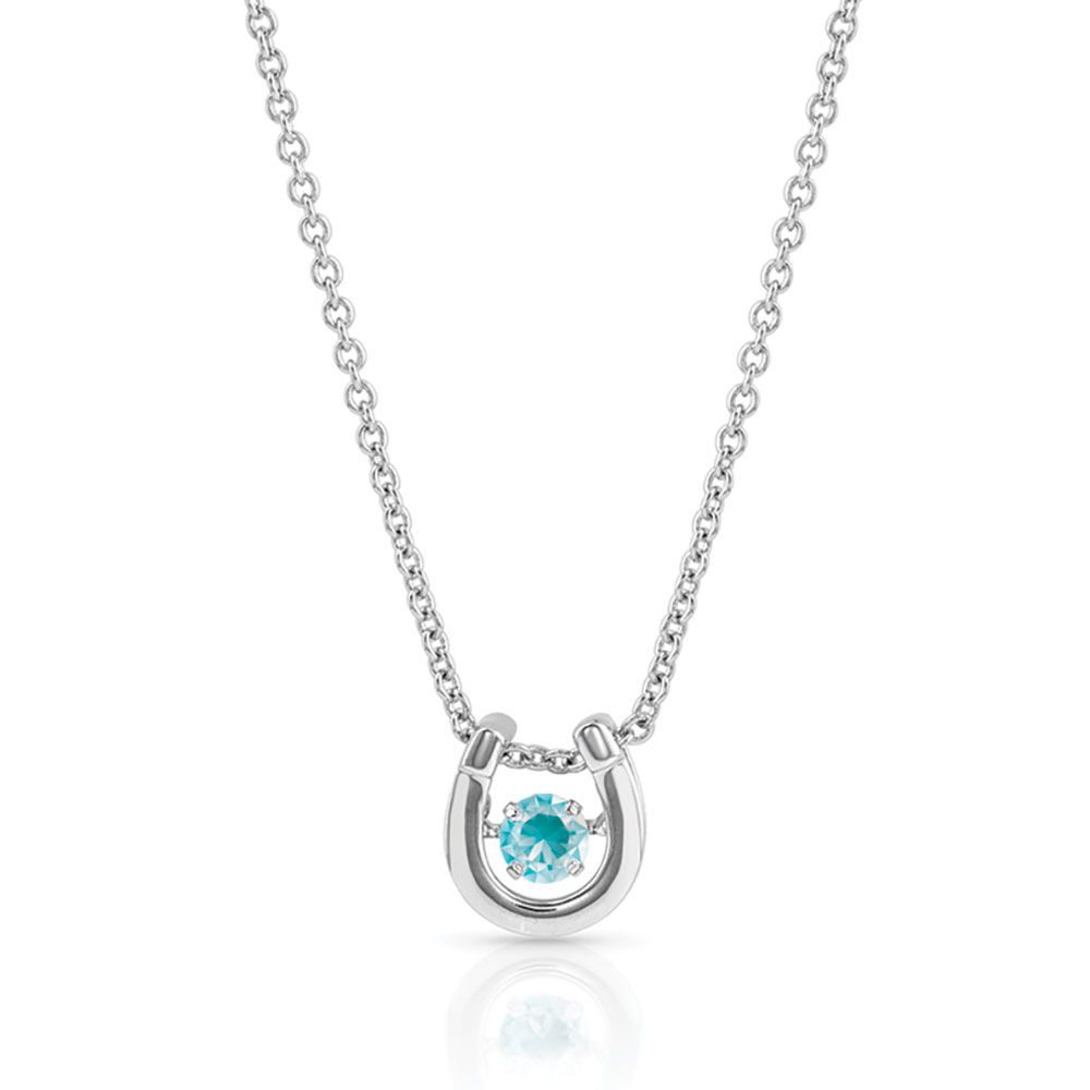 Montana Silversmiths Dancing Birthstone Horseshoe Necklace