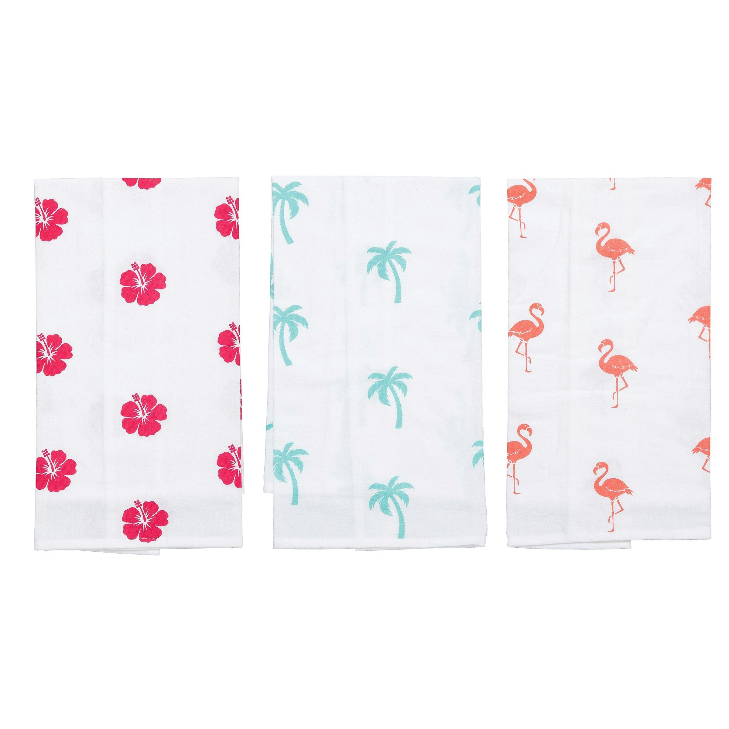 C&F Home Tropics Printed Cotton Flour Sack Kitchen Towel 3-Piece Set