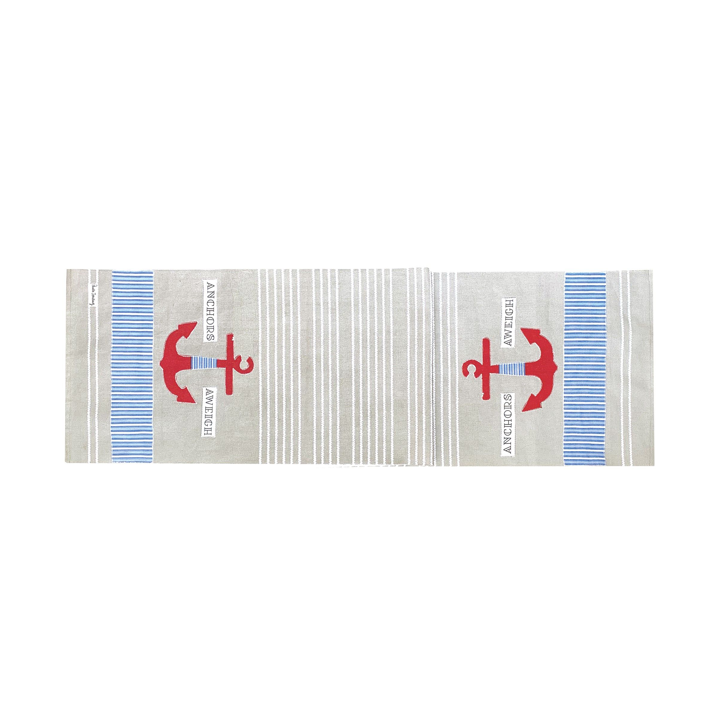 C&F Home Anchor Stripe Table Runner