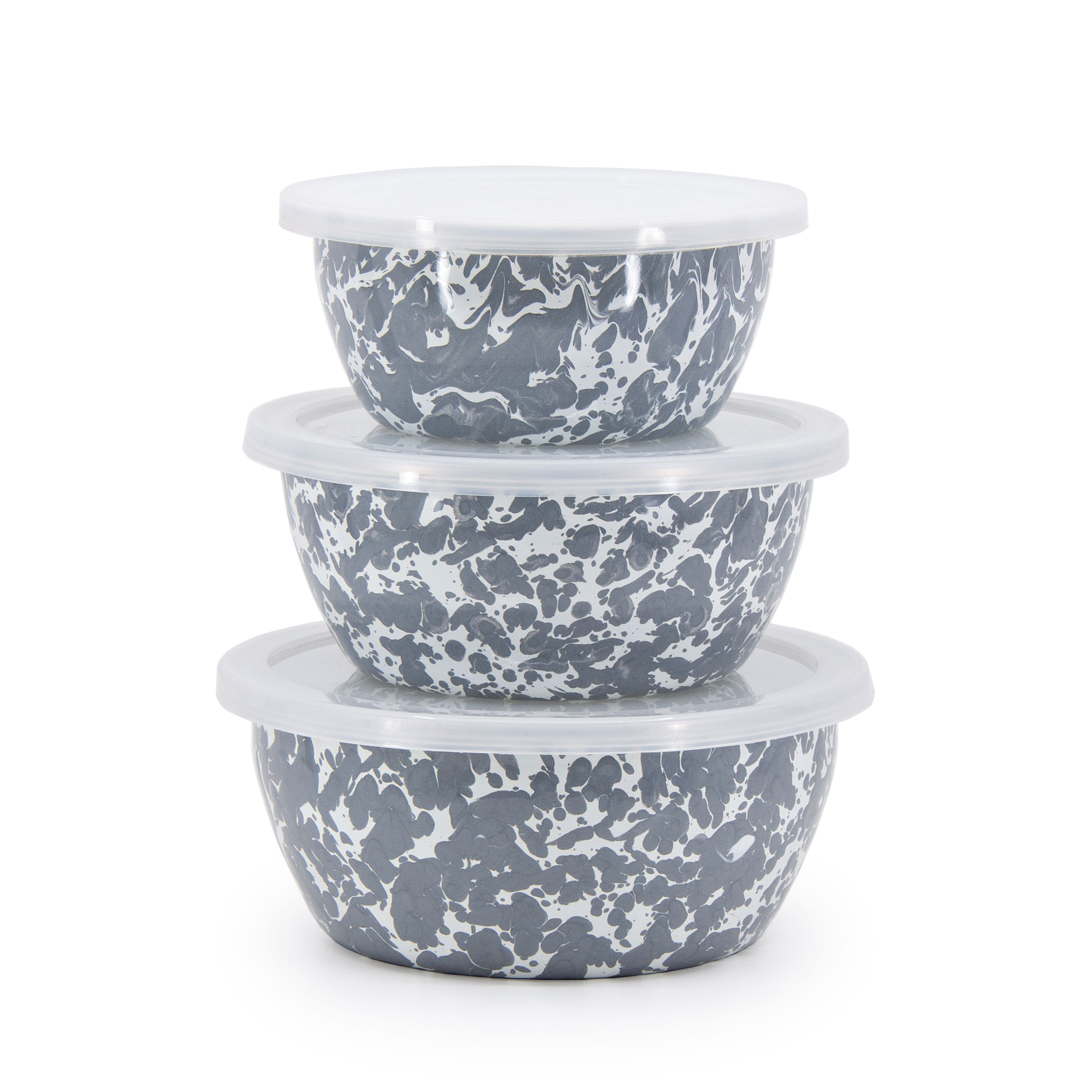 Golden Rabbit Grey Swirl Nesting Bowls