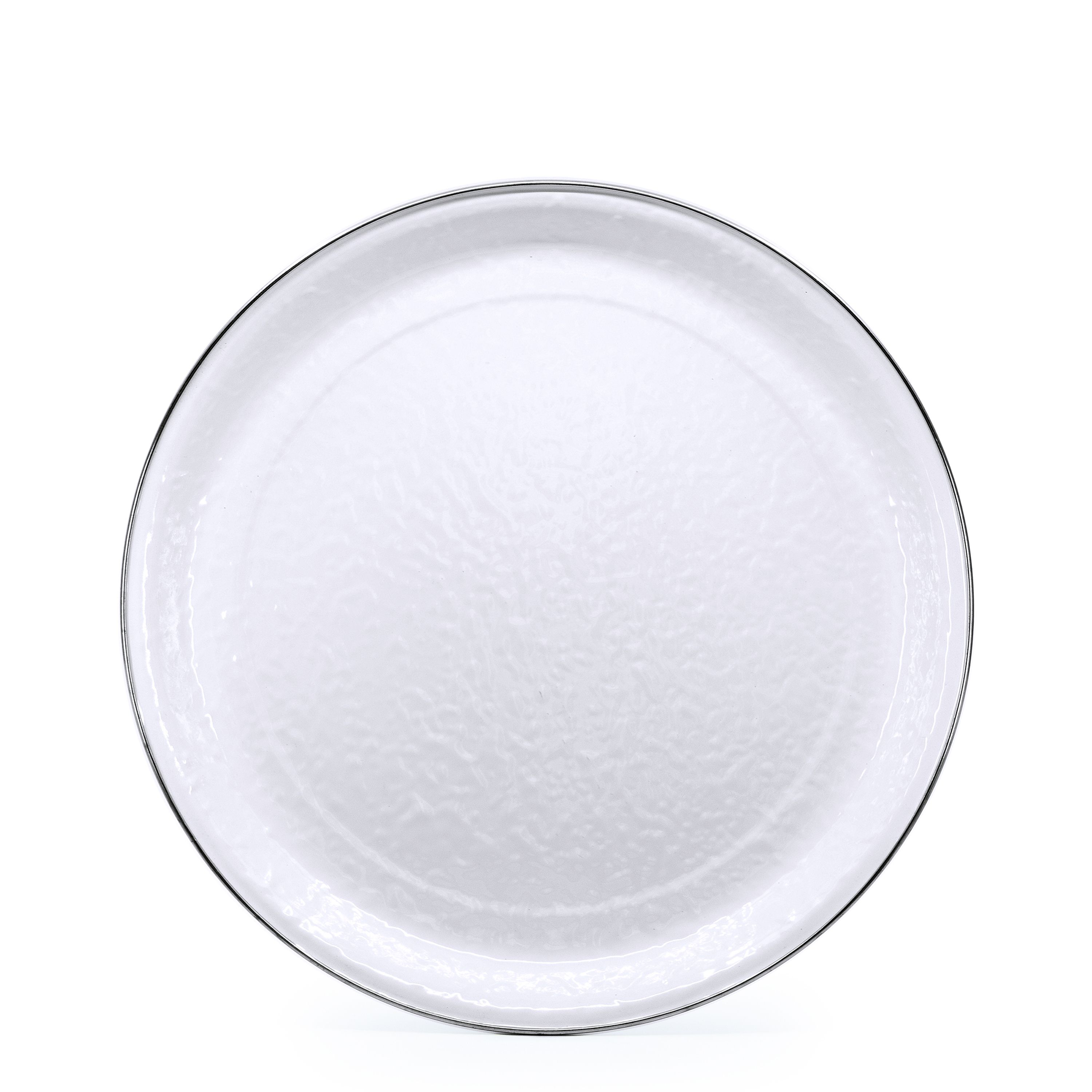 Golden Rabbit Enamelware White Tray