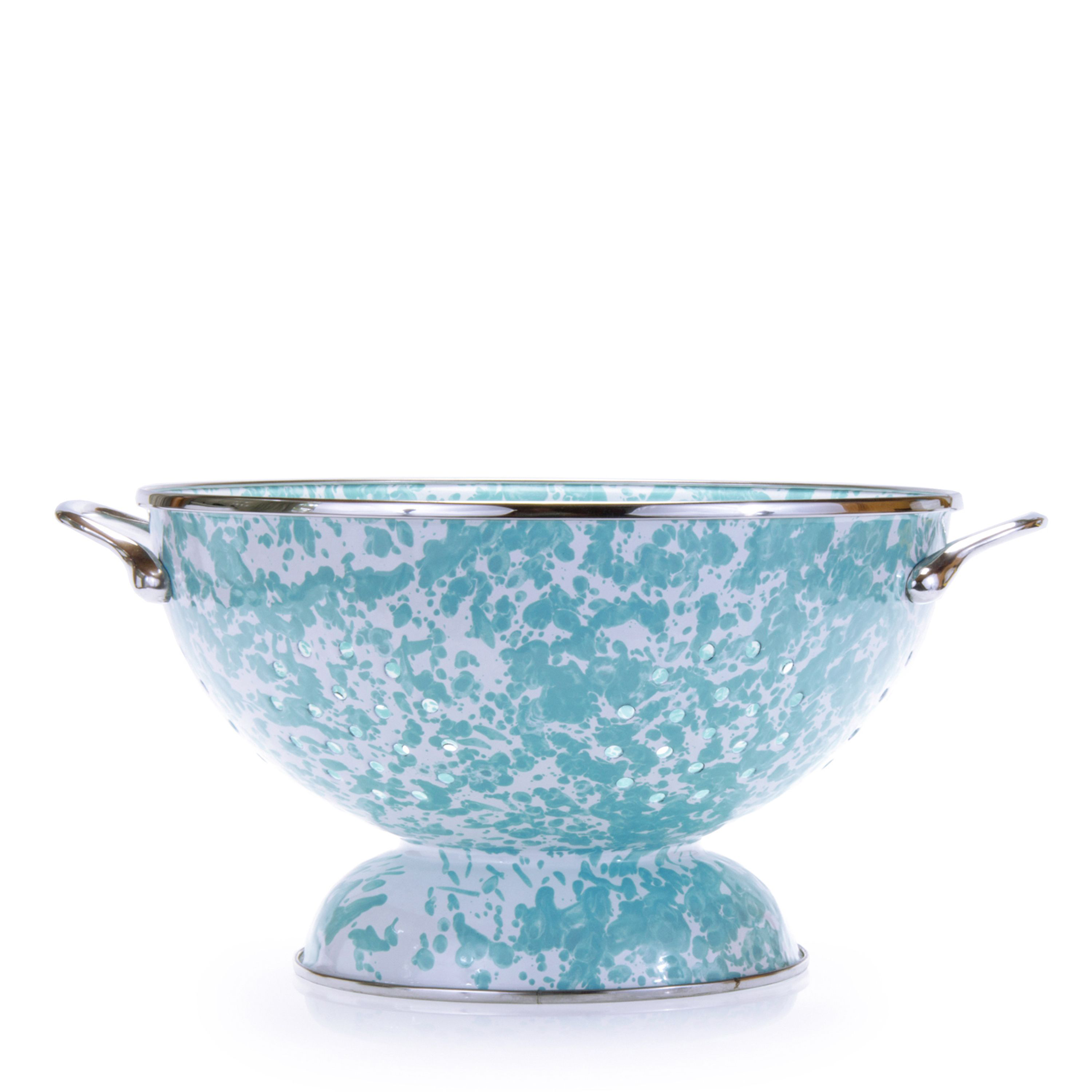 Golden Rabbit Sea Glass Enamelware Colander