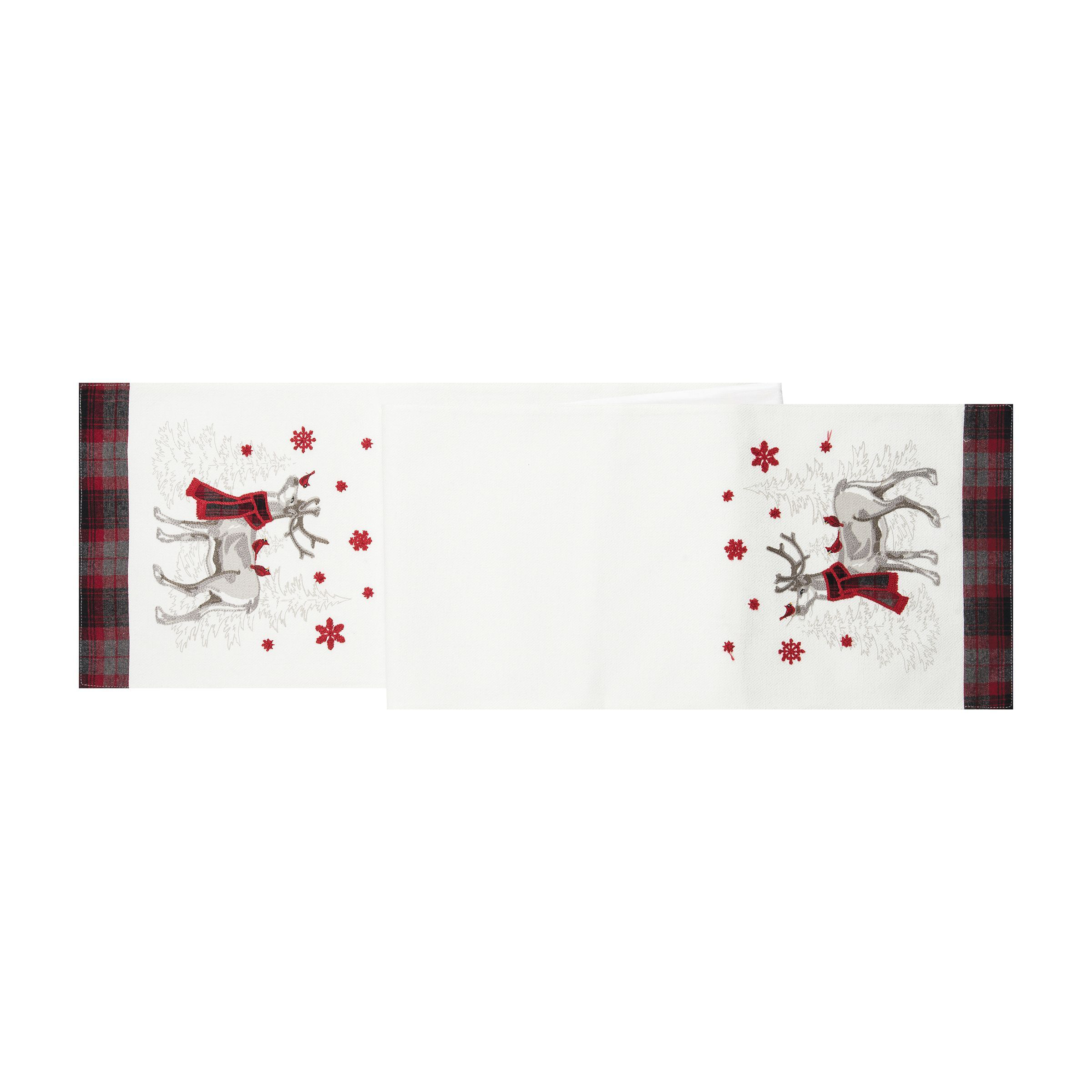 C&F Home Frosty Deer Table Runner