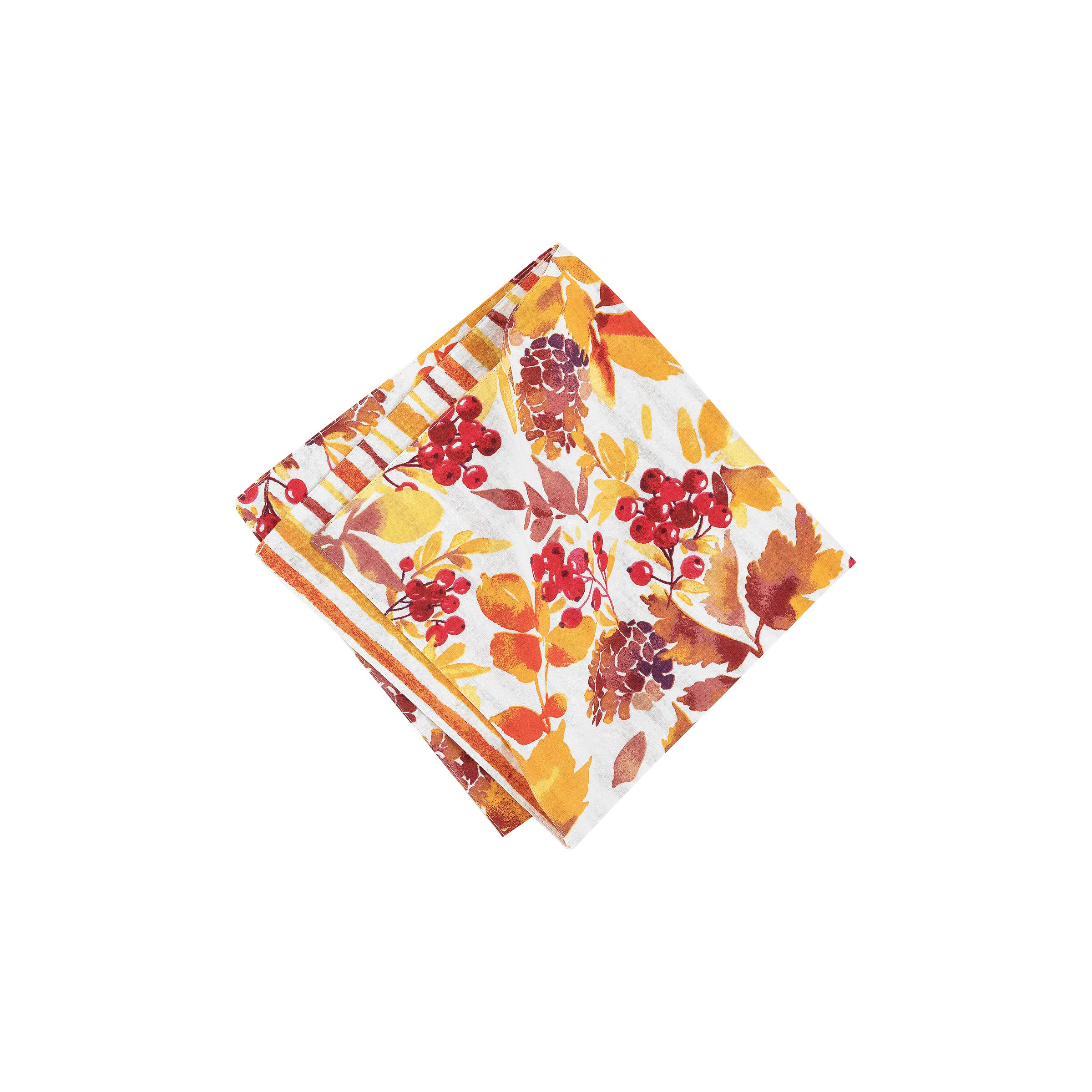 C&F Home Cordelia Reversible Fall Leaves Watercolor Napkin 6-Pack