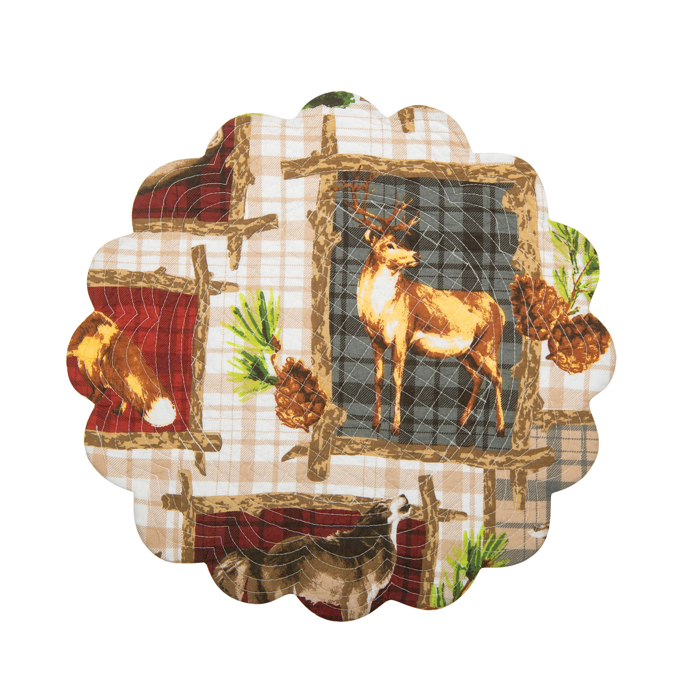C&F Home Bryson Retreat Round Place Mat 6-Pack