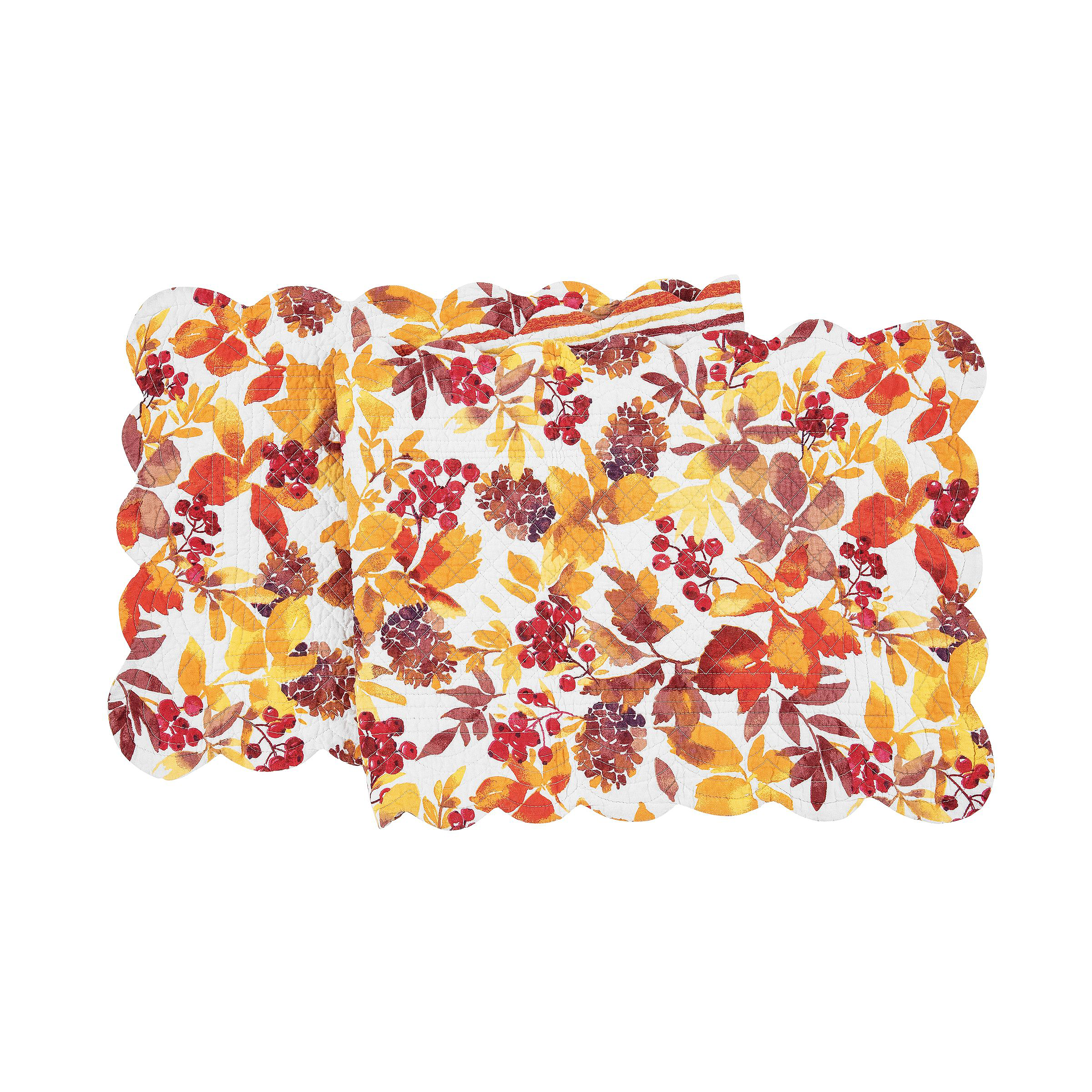 C&F Home Fall Leaves Watercolor Table Runner