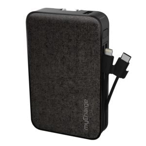 myCharge AO10KF PowerHub Ultra 10K Portable Charger w/ Built-in USB-C & Lightning Cable