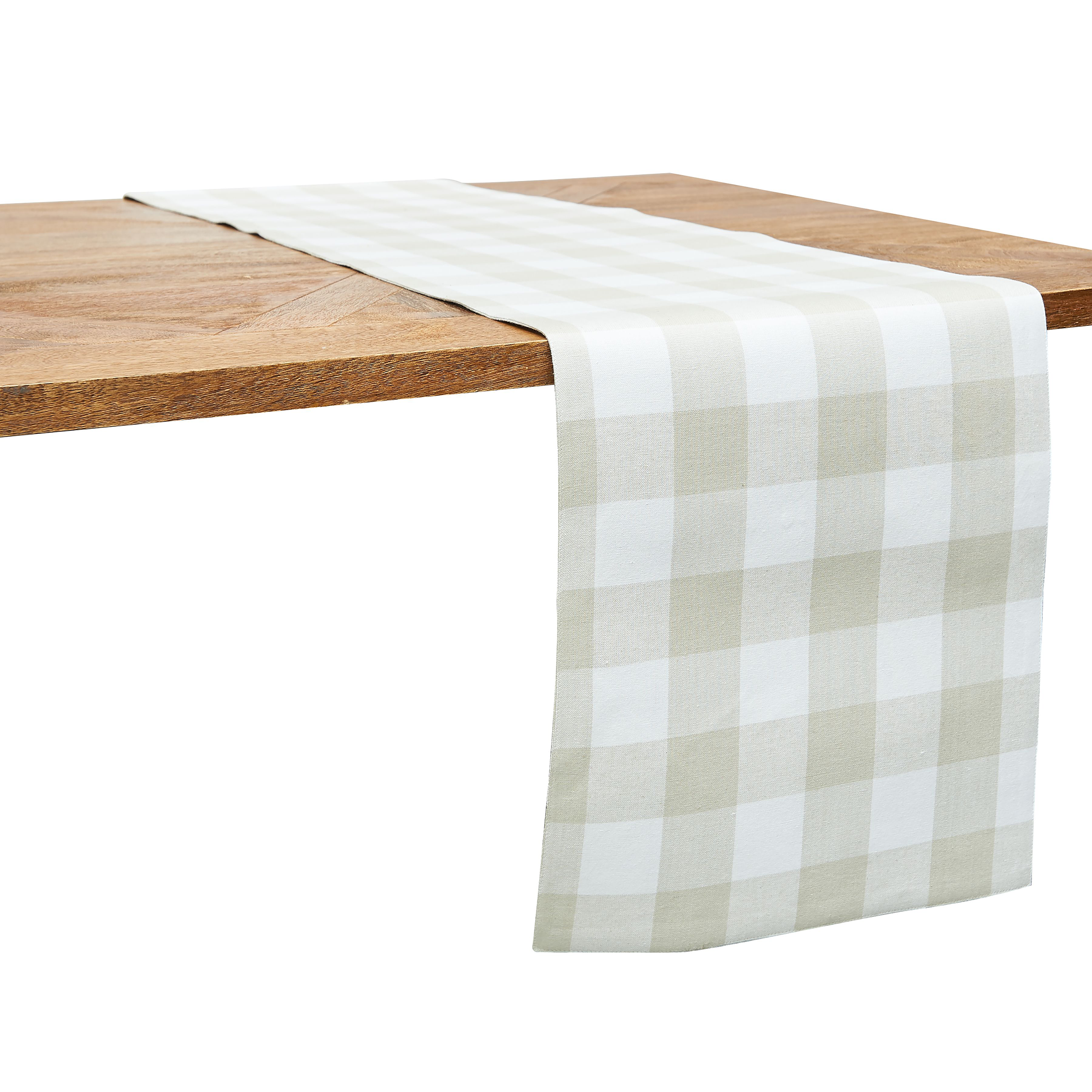C&F Home Franklin Checkered Plaid Cotton Table Runner