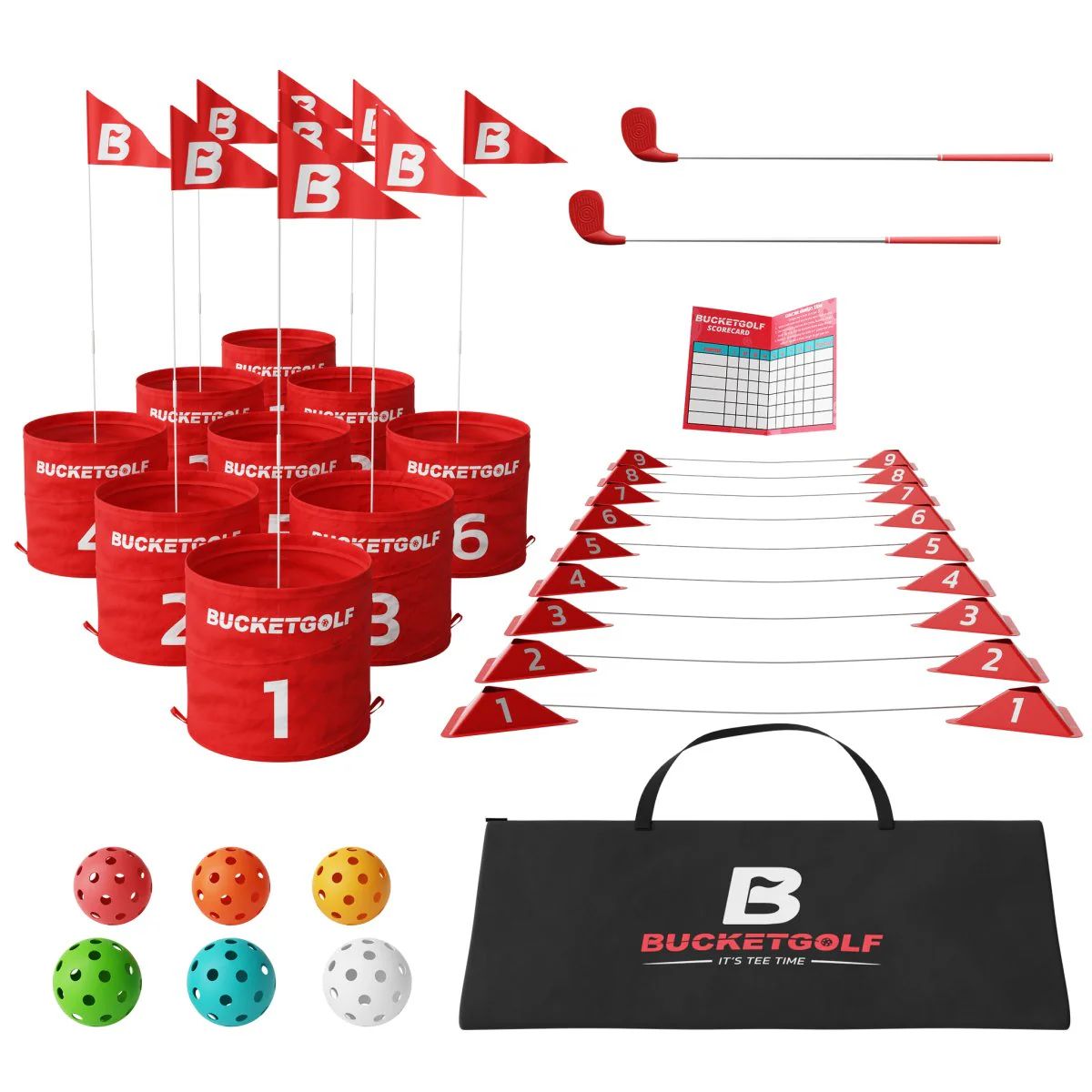 Bucketgolf Bundle 9 Hole Set w/ Clubs