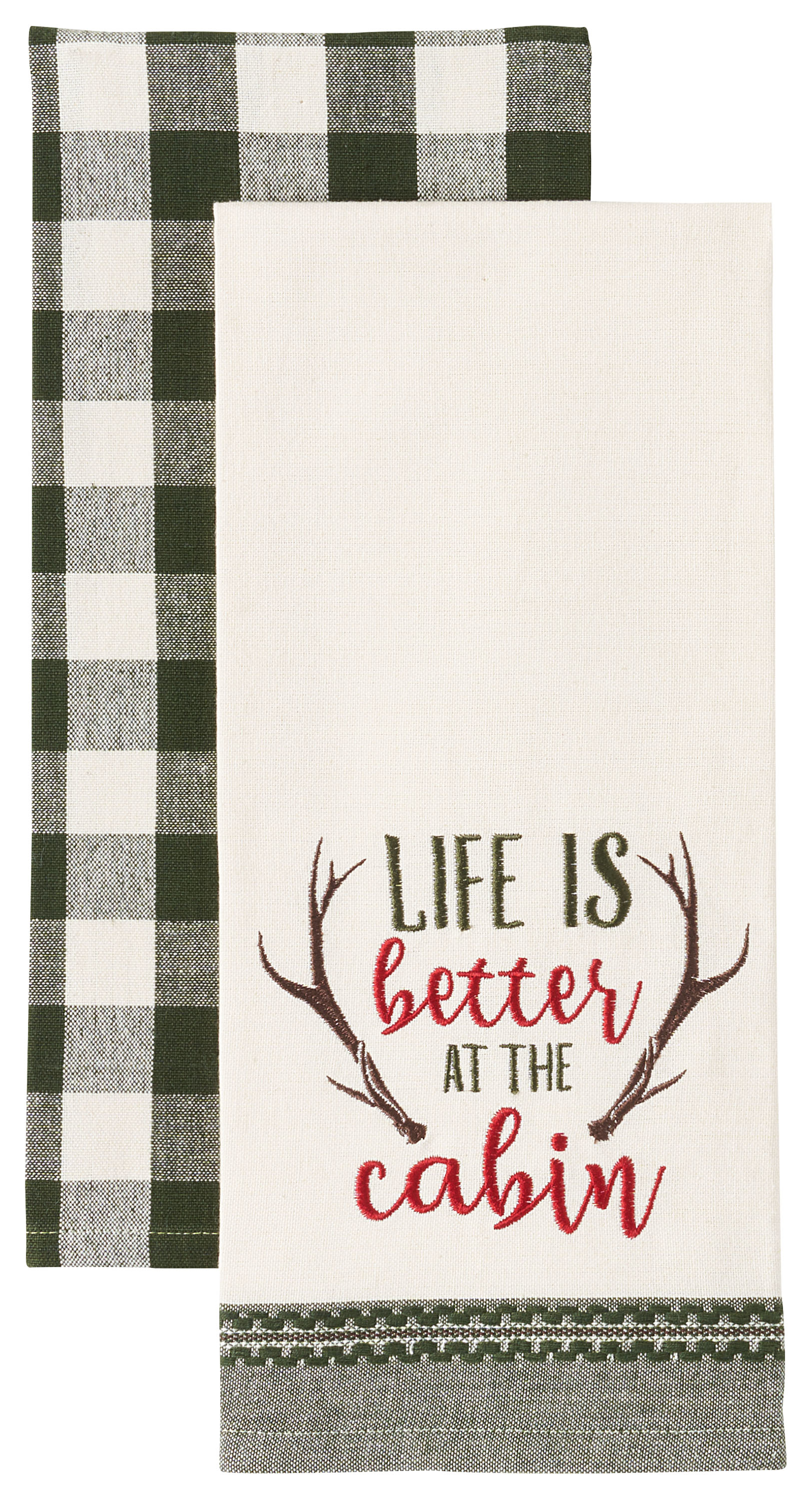 White River Home Life is Better at the Cabin Dish Towel 2-Piece Set