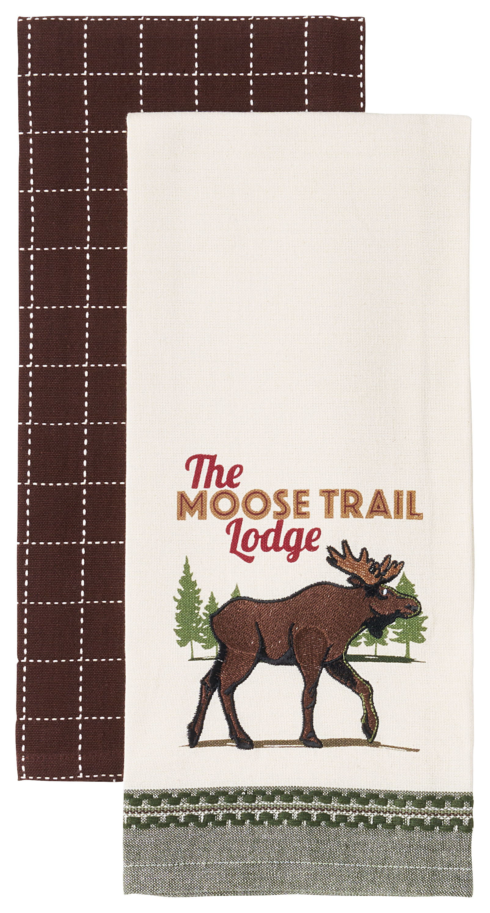 White River Home The Moose Trail Lodge Dish Towel 2-Piece Set