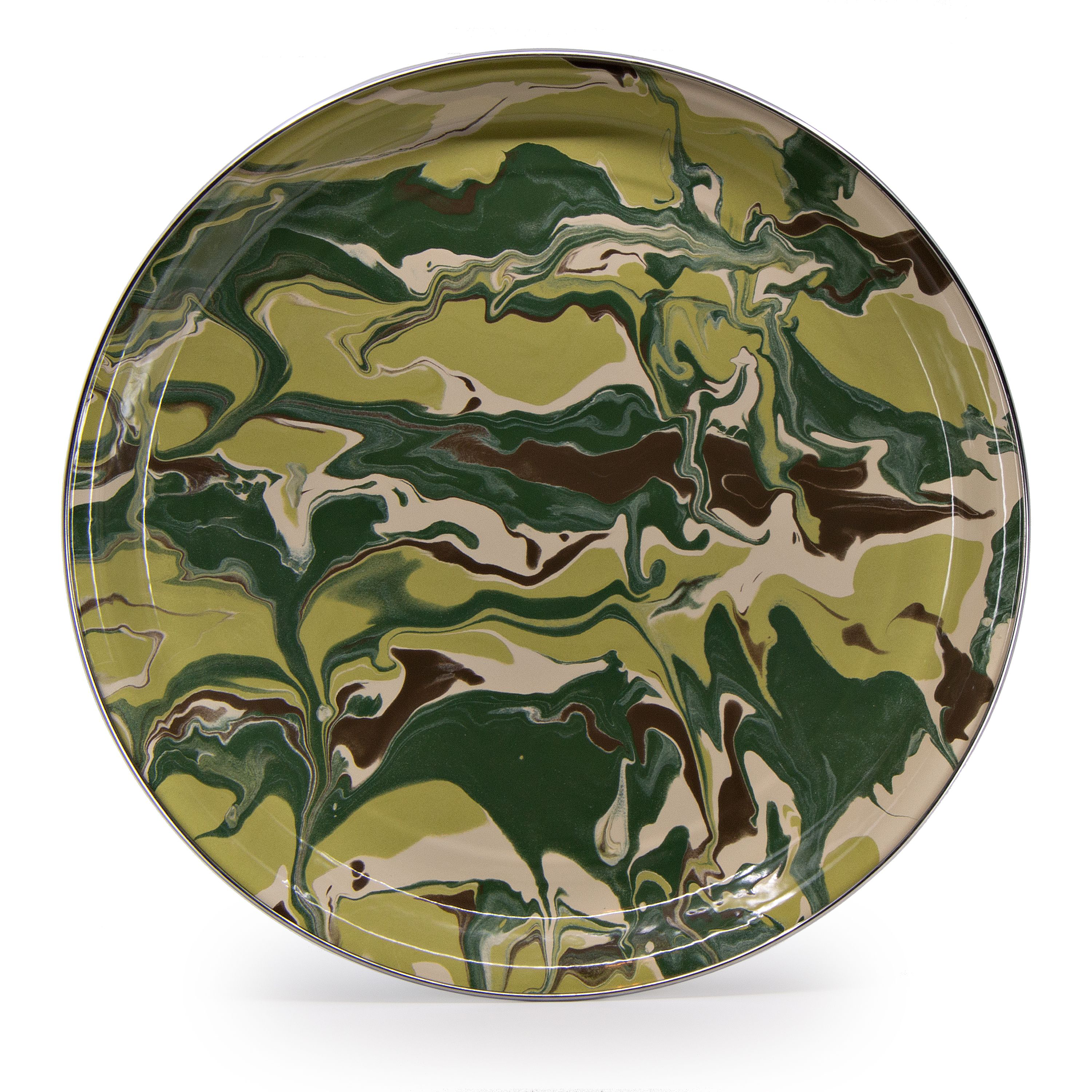 Golden Rabbit Camouflage Enamelware Tray