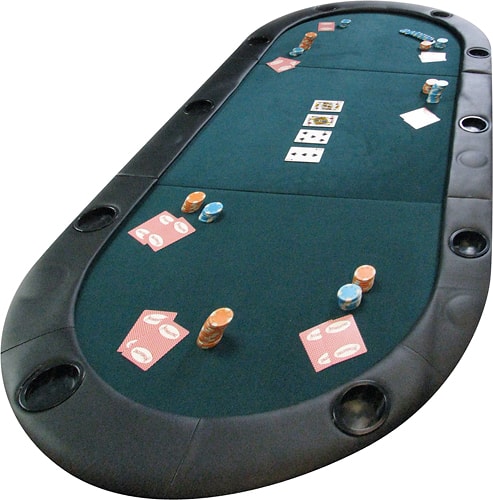 Trademark Poker - Texas Holdem Poker Folding Tabletop with Cupholders