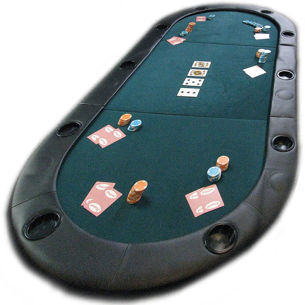 Trademark Poker - Texas Holdem Poker Folding Tabletop with Cupholders