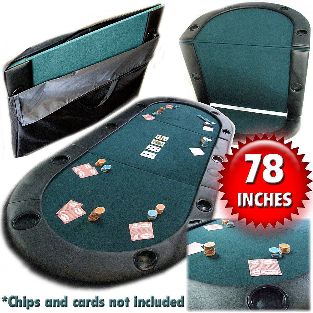 Trademark Poker - Texas Holdem Poker Folding Tabletop with Cupholders