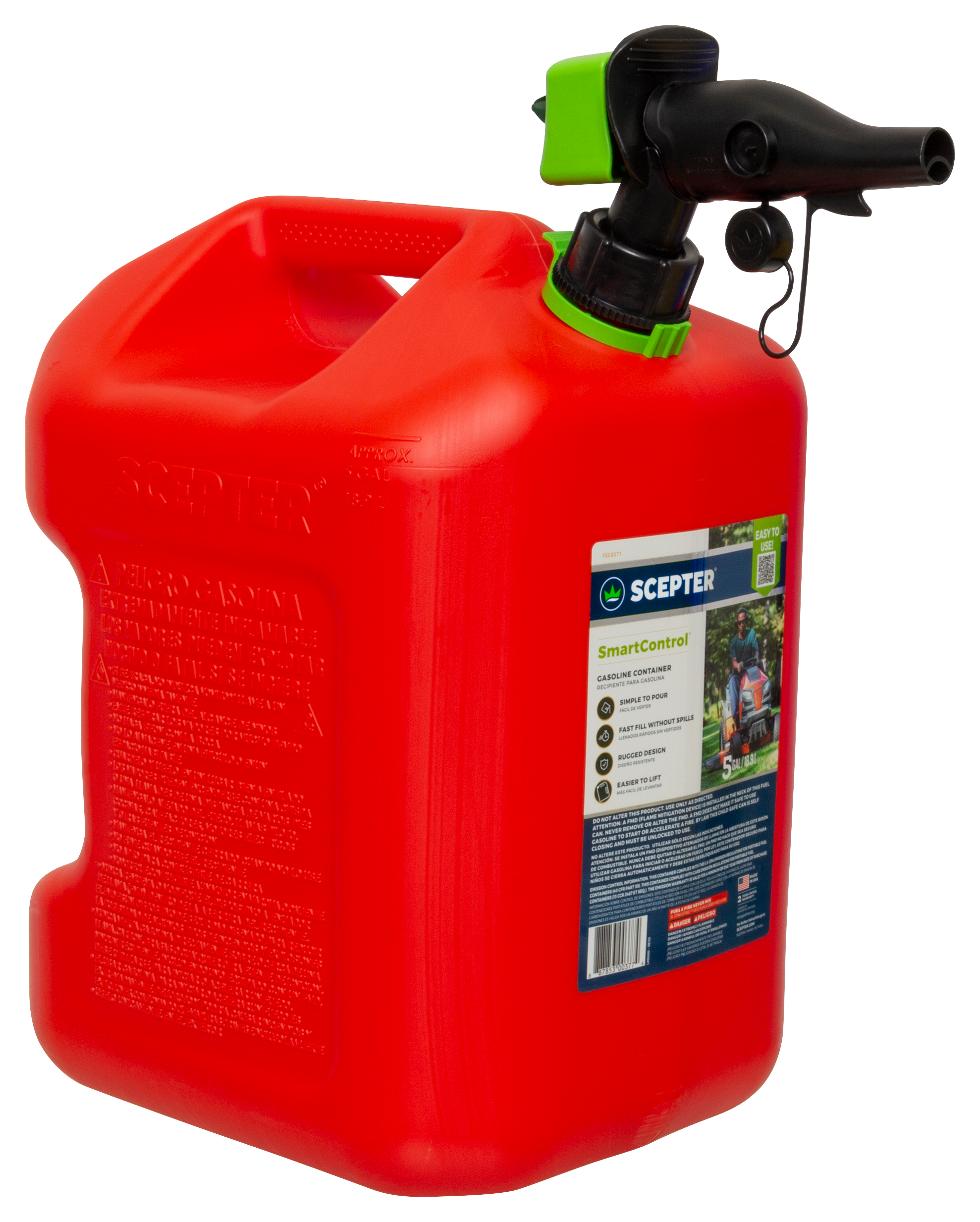 Scepter SmartControl Gas Container with Rear Handle