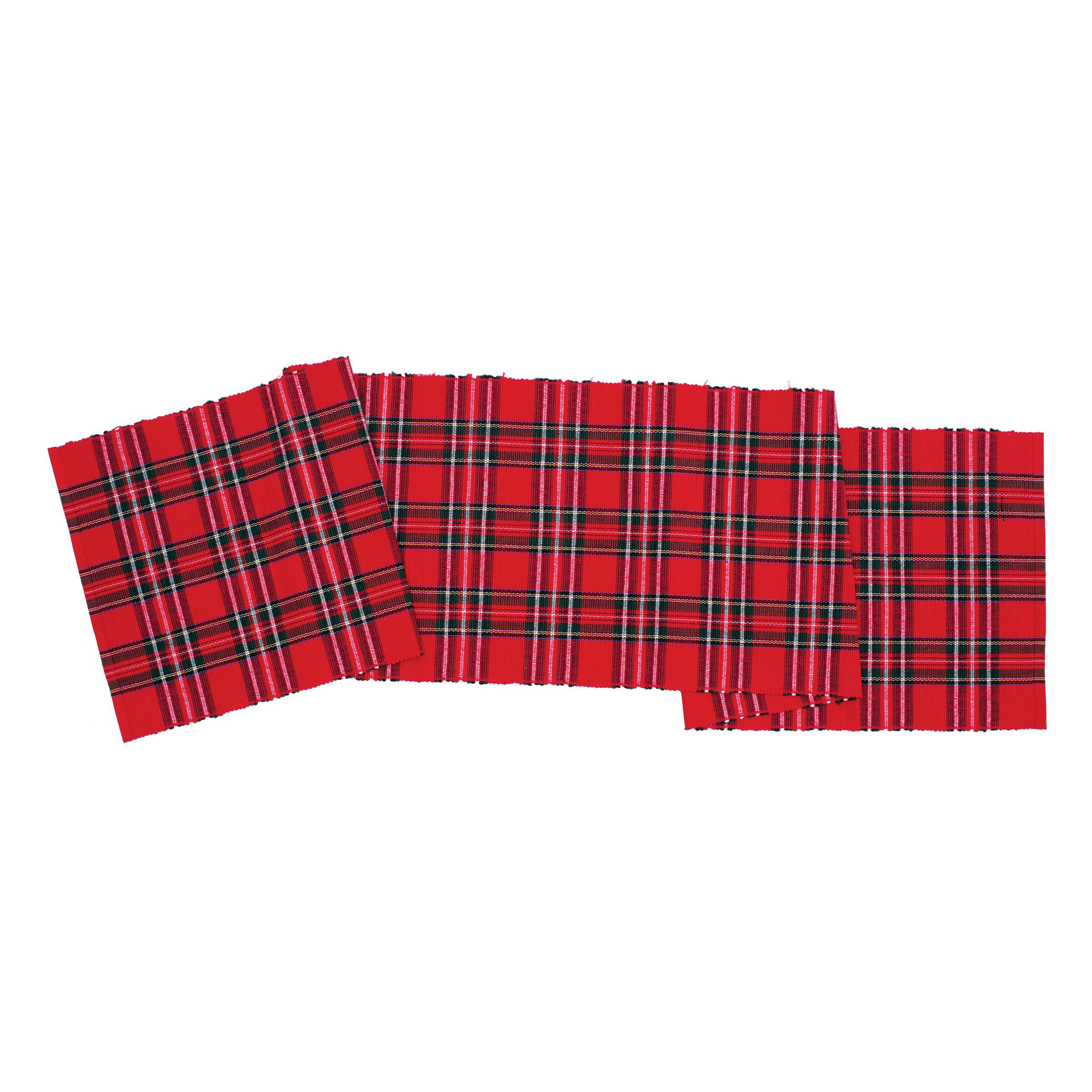 C&F Home Arlington Red Plaid Table Runner