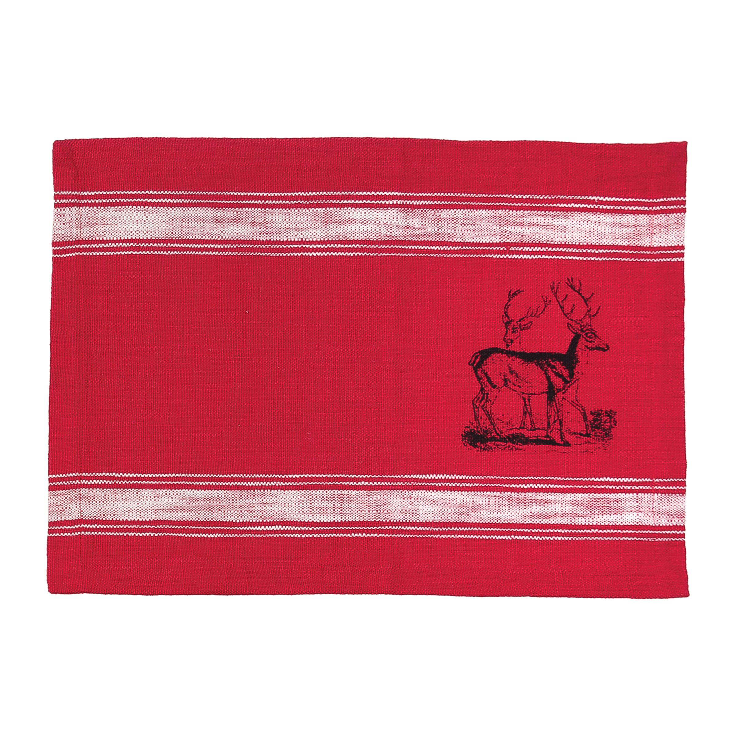 C&F Home Stag Feed Sack Deer Placemat 6-Piece Set