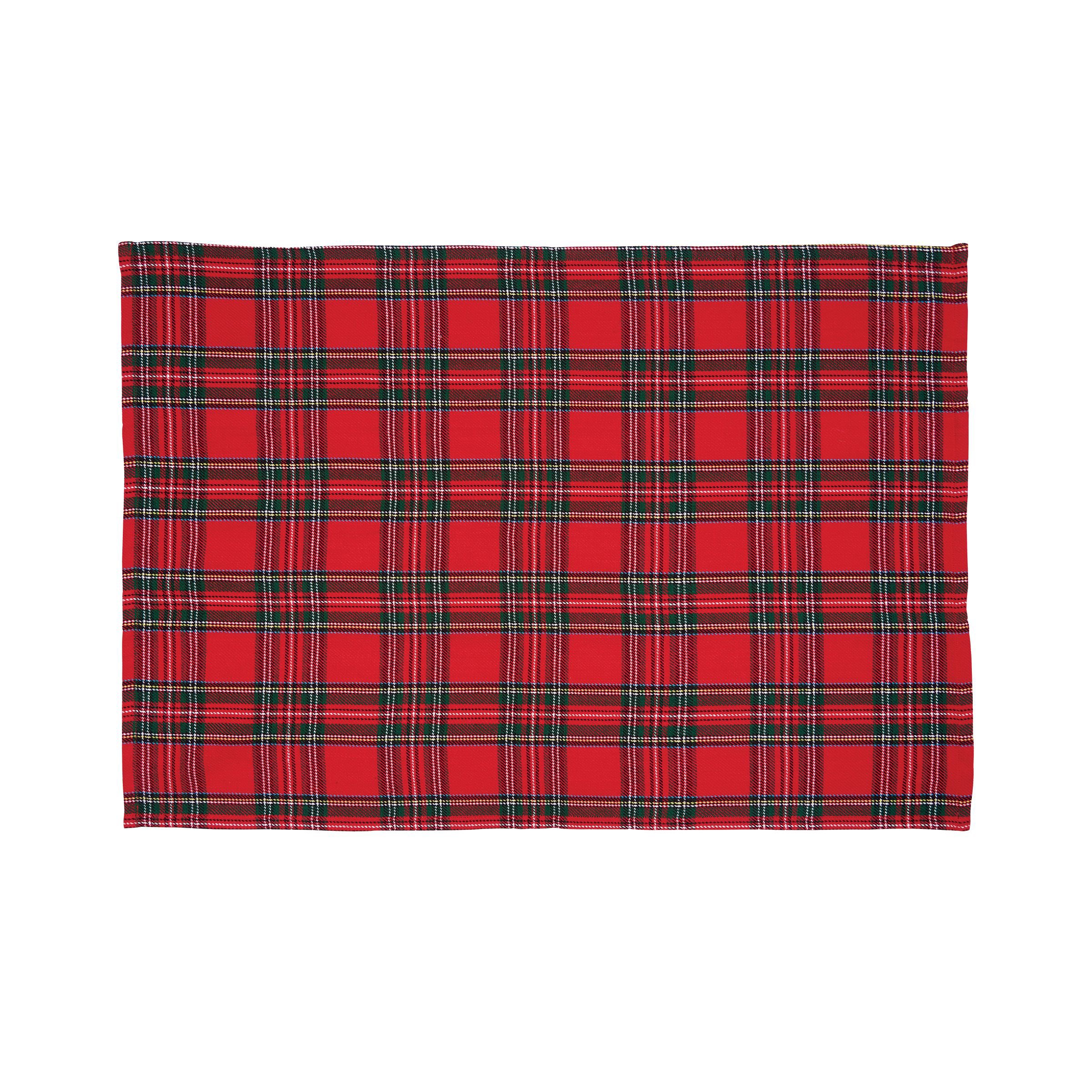 C&F Home Arlington Red Plaid Placemat 6-Piece Set