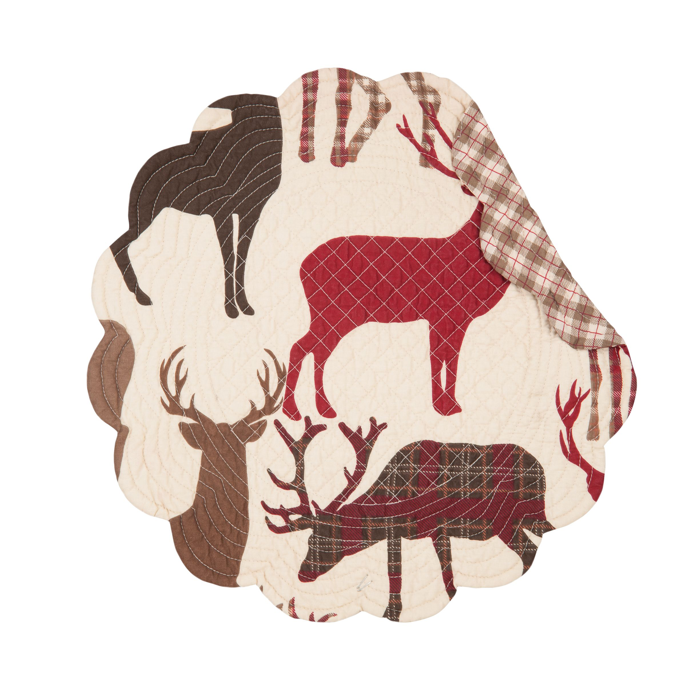 C&F Home Colton Deer Round Placemat 6-Piece Set