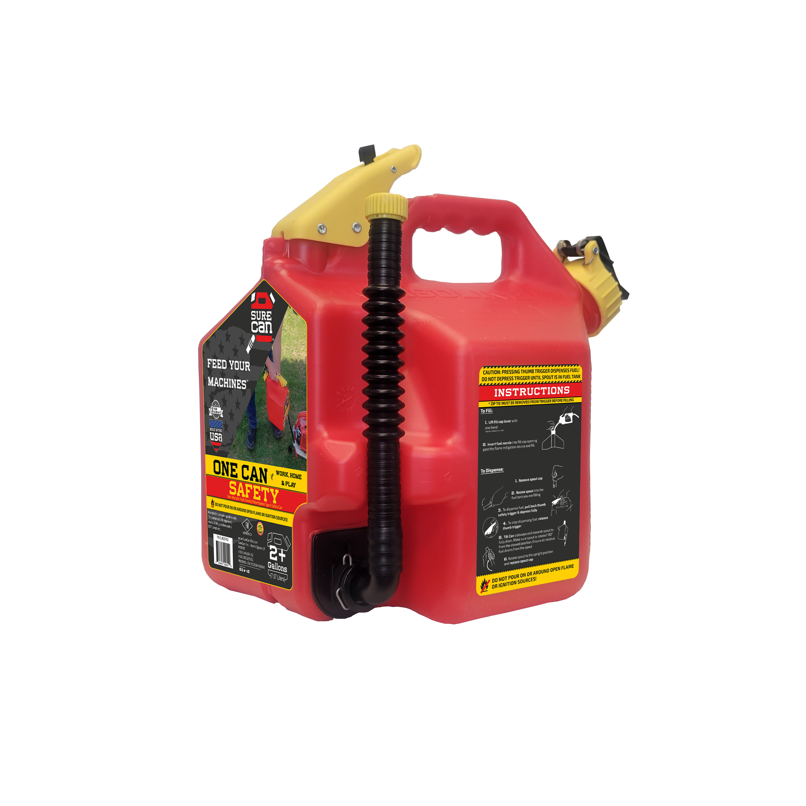 SureCan 2+ Gallon Gasoline Type II Safety Can