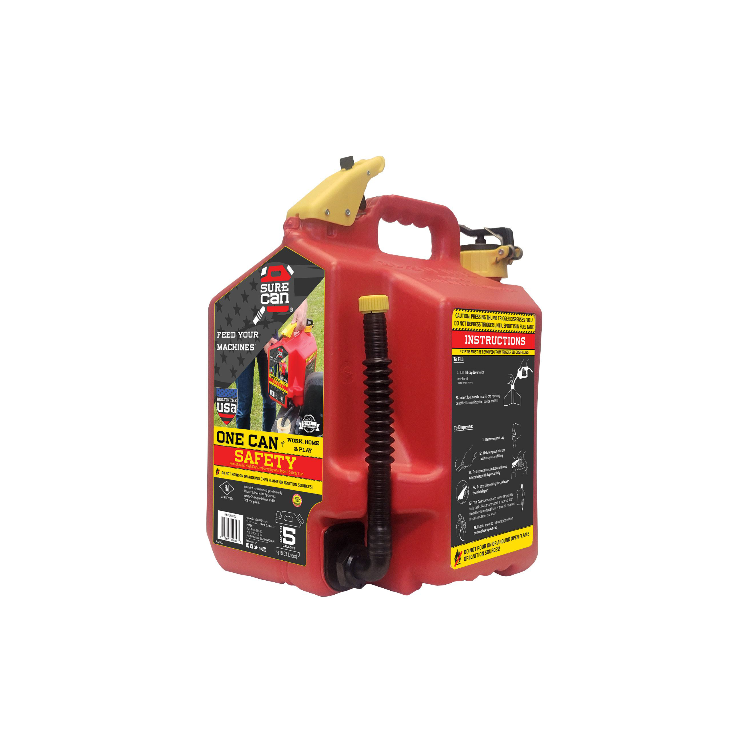 SureCan 5-Gallon Gasoline Type II Safety Can