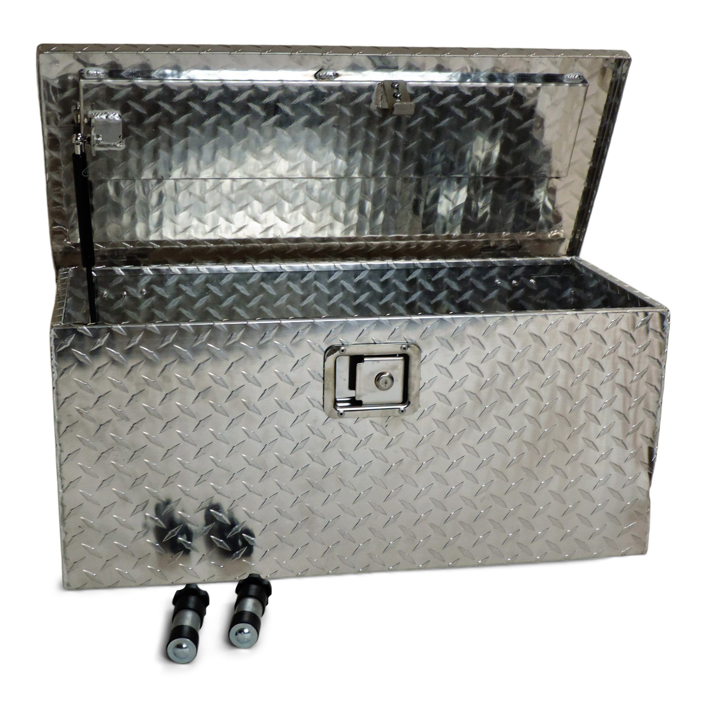 Hornet Outdoors Direct-Attach Large Aluminum Diamond-Plate Tool Box for Polaris General