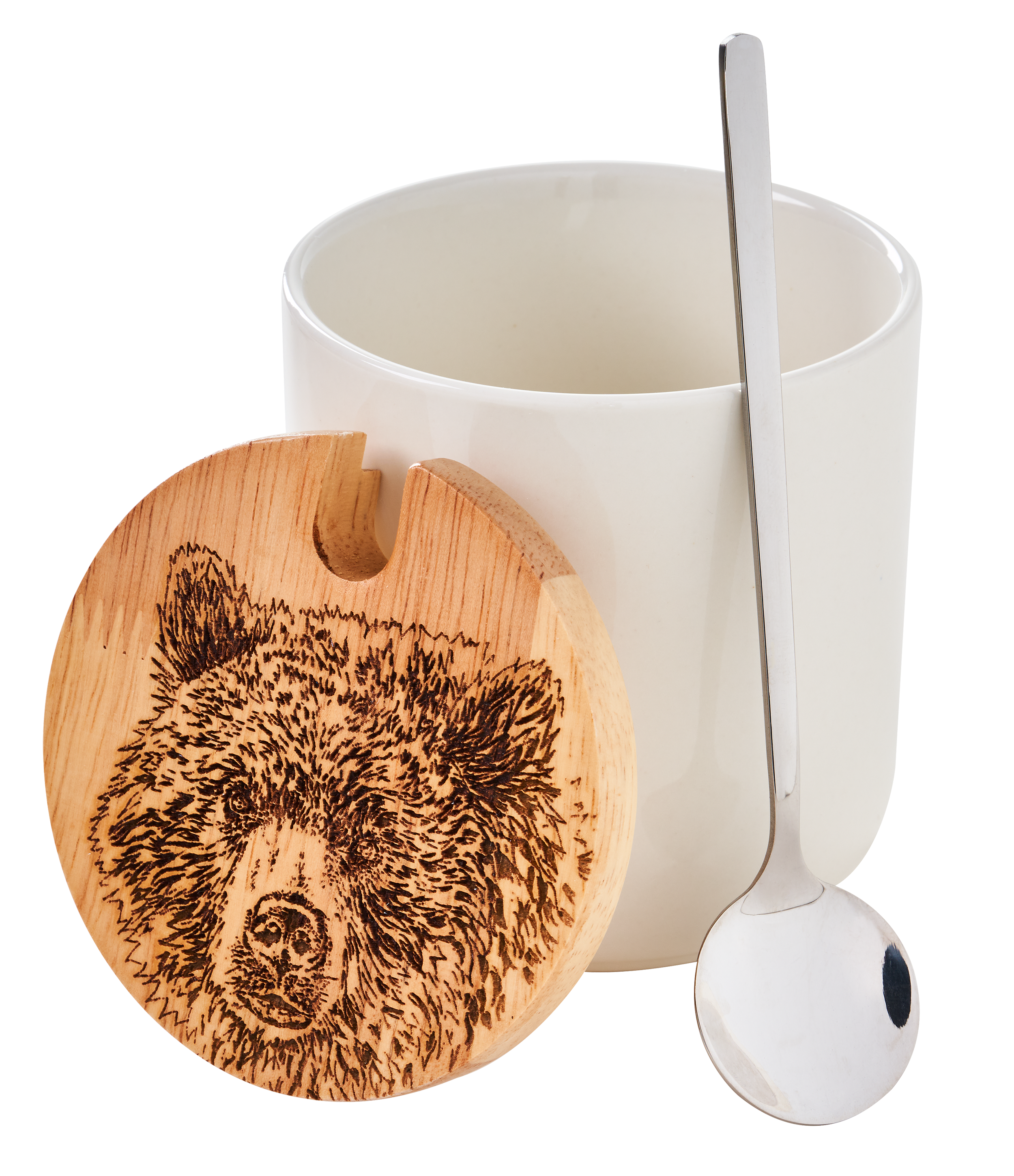 Selbrae House Bear Jar and Spoon Set