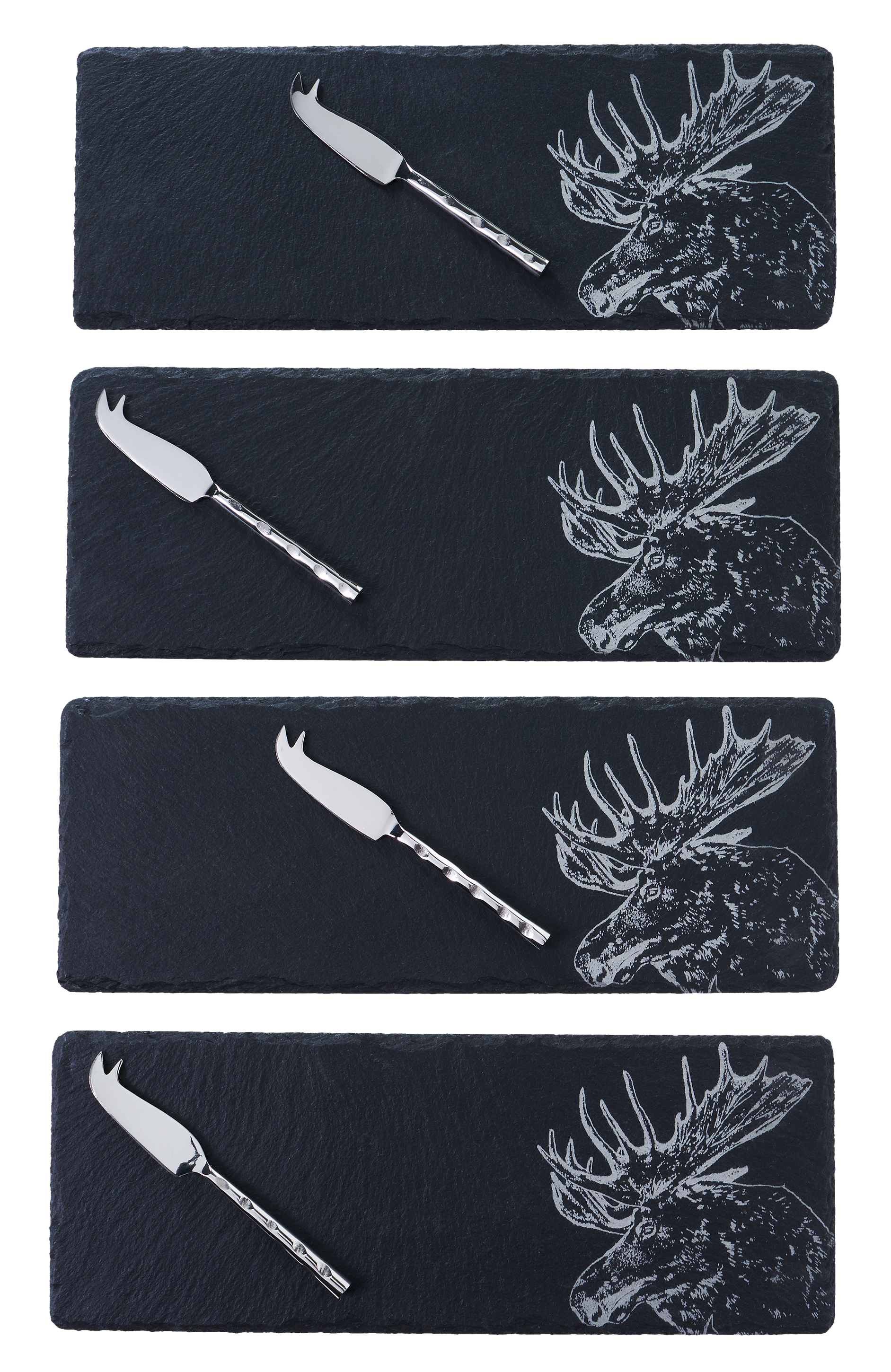 Selbrae House Moose Mini Slate Cheese Board and Knife Set