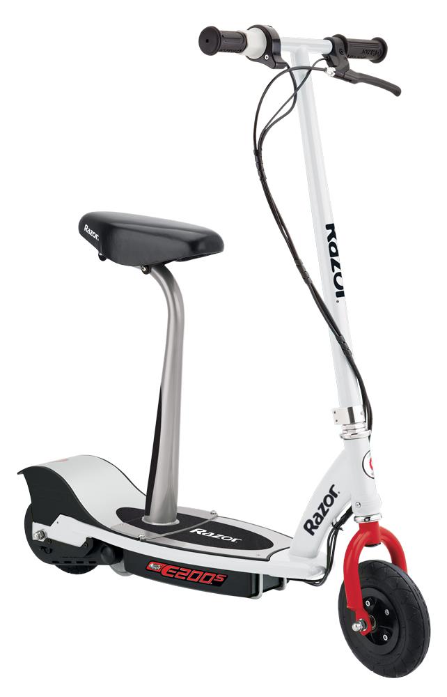 E200S Electric Seated Scooter - White/Red