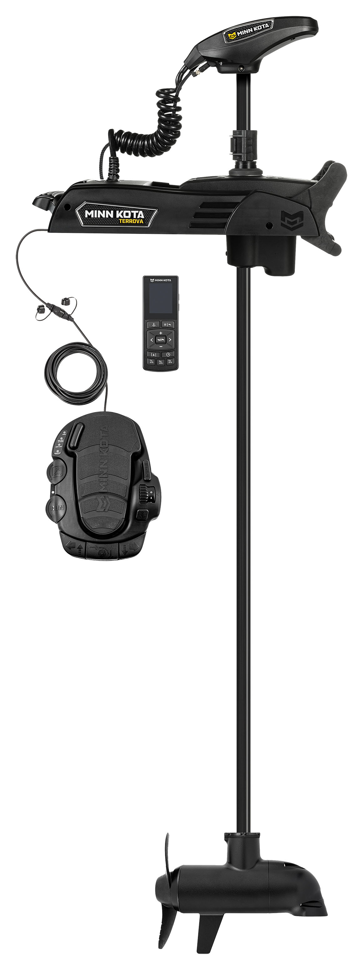 Minn Kota Terrova Quest-Series Bow-Mount Freshwater Trolling Motor with CHIRP Sonar, Wireless Remote, and Foot Pedal