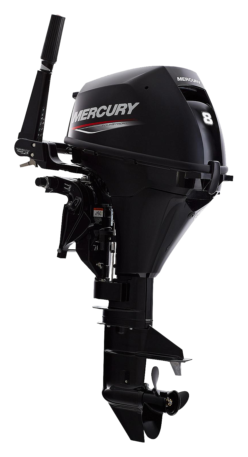 Mercury 8hp Tiller FourStroke Outboard Motor, 15" Shaft