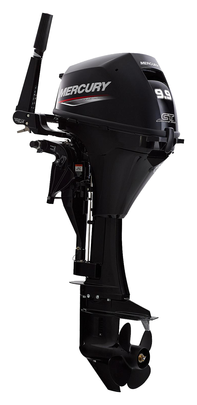 Mercury 9.9hp Tiller FourStroke Command Thrust Outboard Motor, 20" Shaft