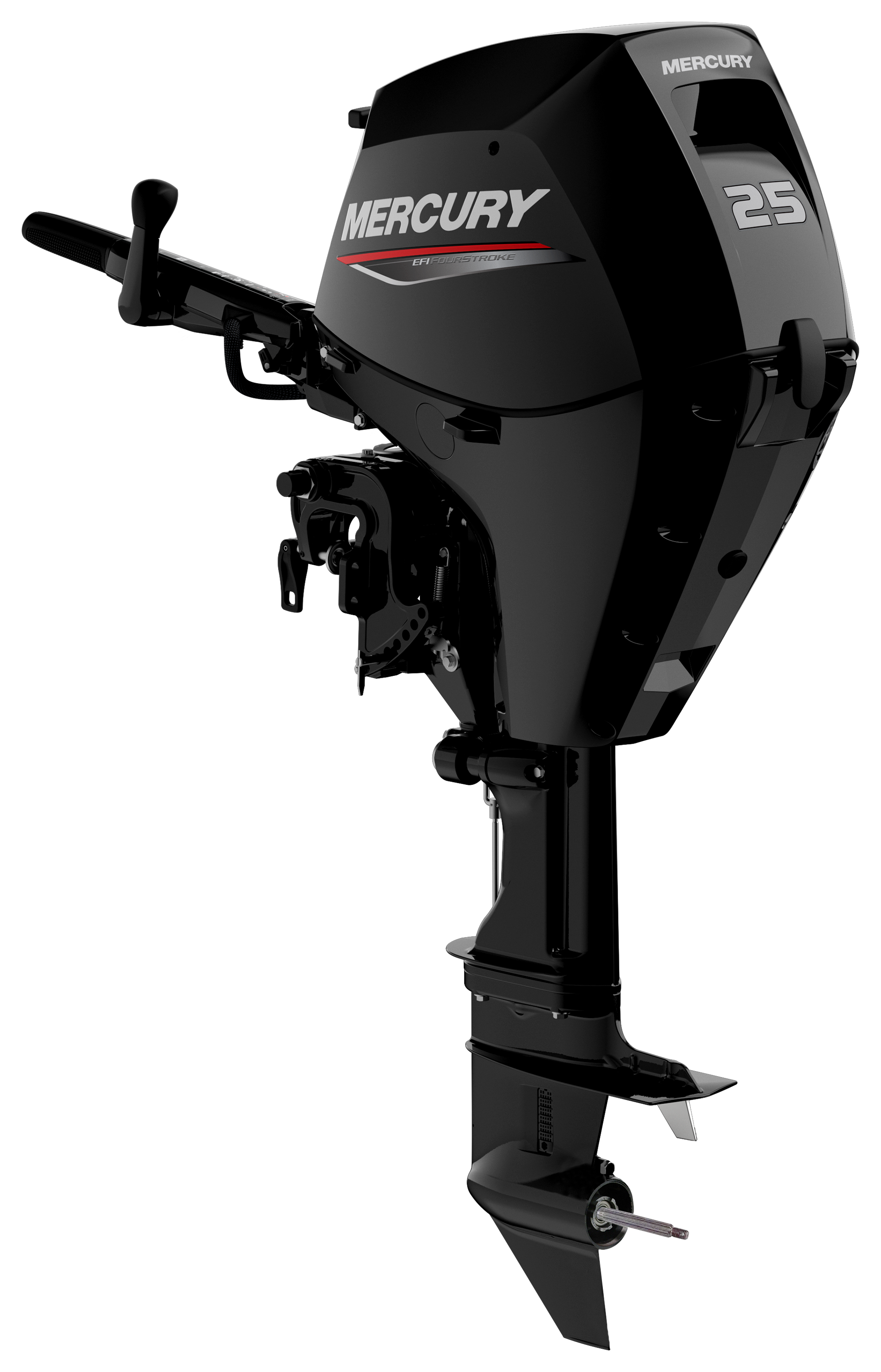 Mercury 25hp EFI Tiller FourStroke Outboard Motor, 20" Shaft