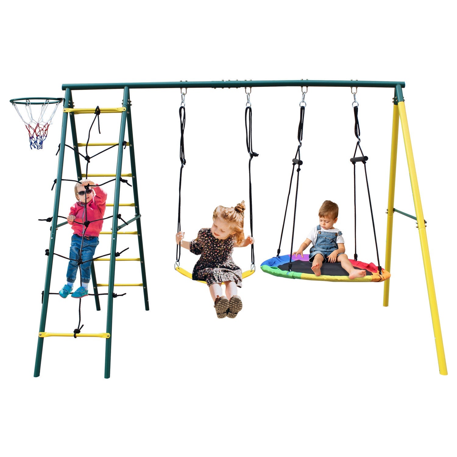 Streamdale 2-Seat Indoor/Outdoor Swing Set with Safety Belt