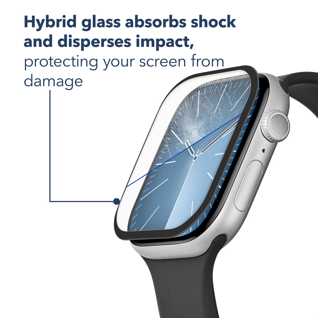 Insignia™ - Hybrid Glass Screen Protectors for Apple Watch 46mm 2024 (2-Pack) - Clear