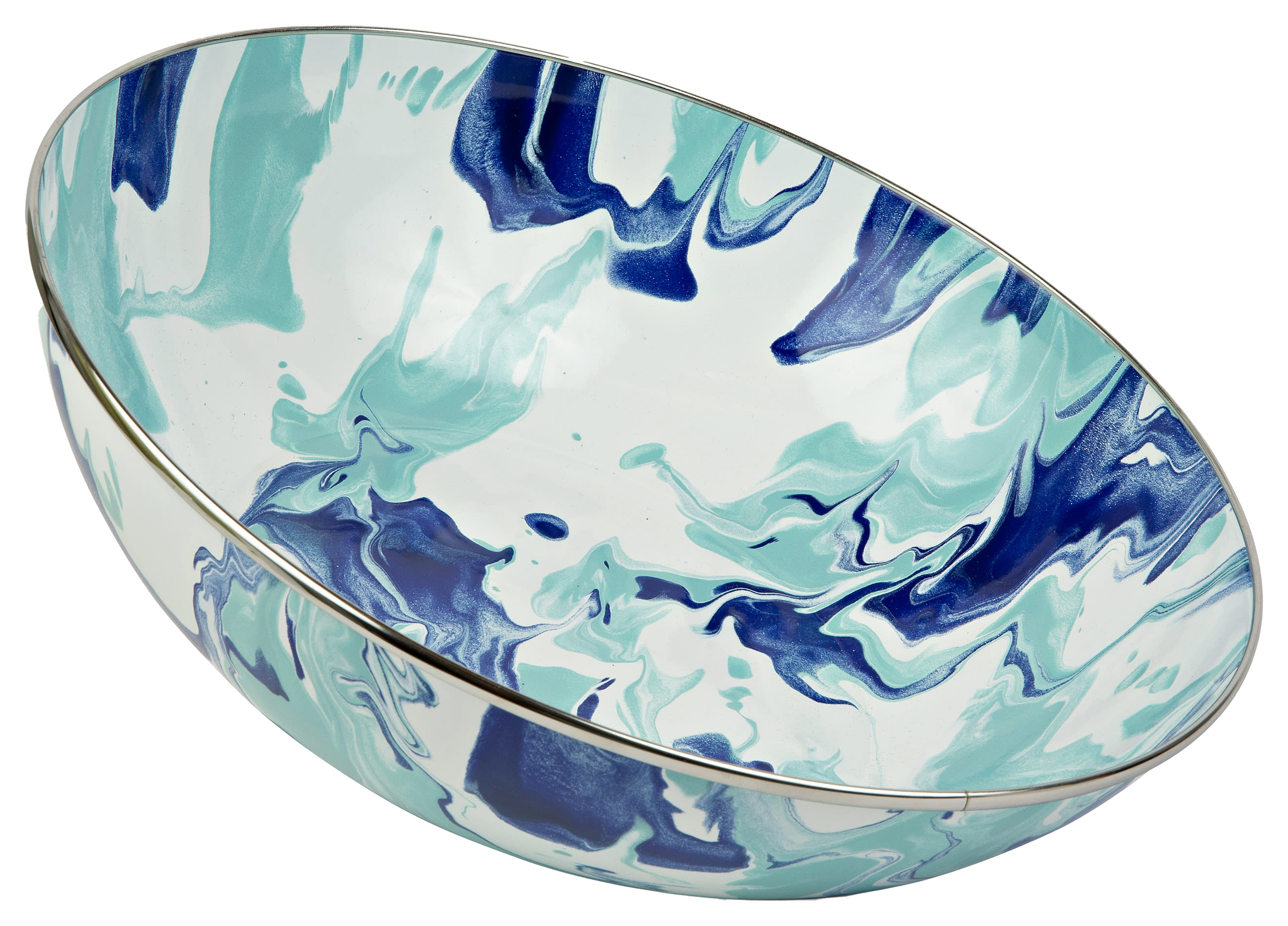 Golden Rabbit Lagoon Enamelware Catering Bowl