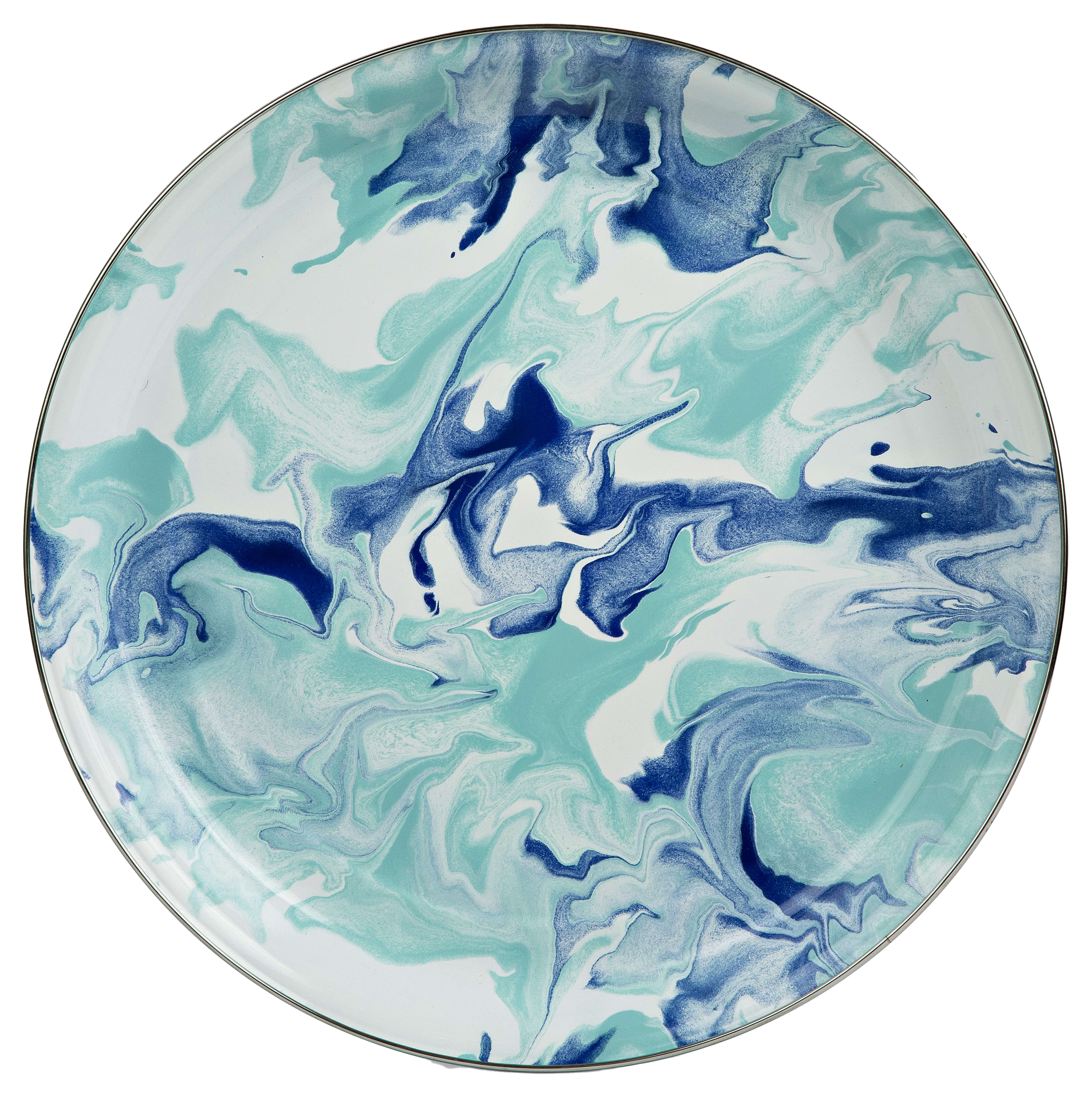 Golden Rabbit Lagoon Enamelware Medium Tray