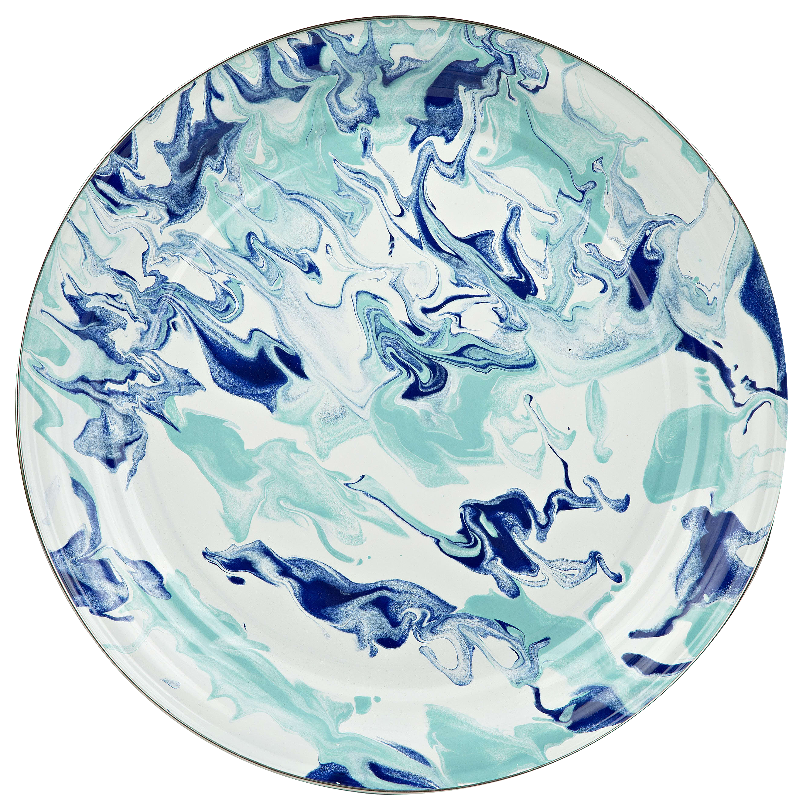 Golden Rabbit Lagoon Enamelware Large Tray