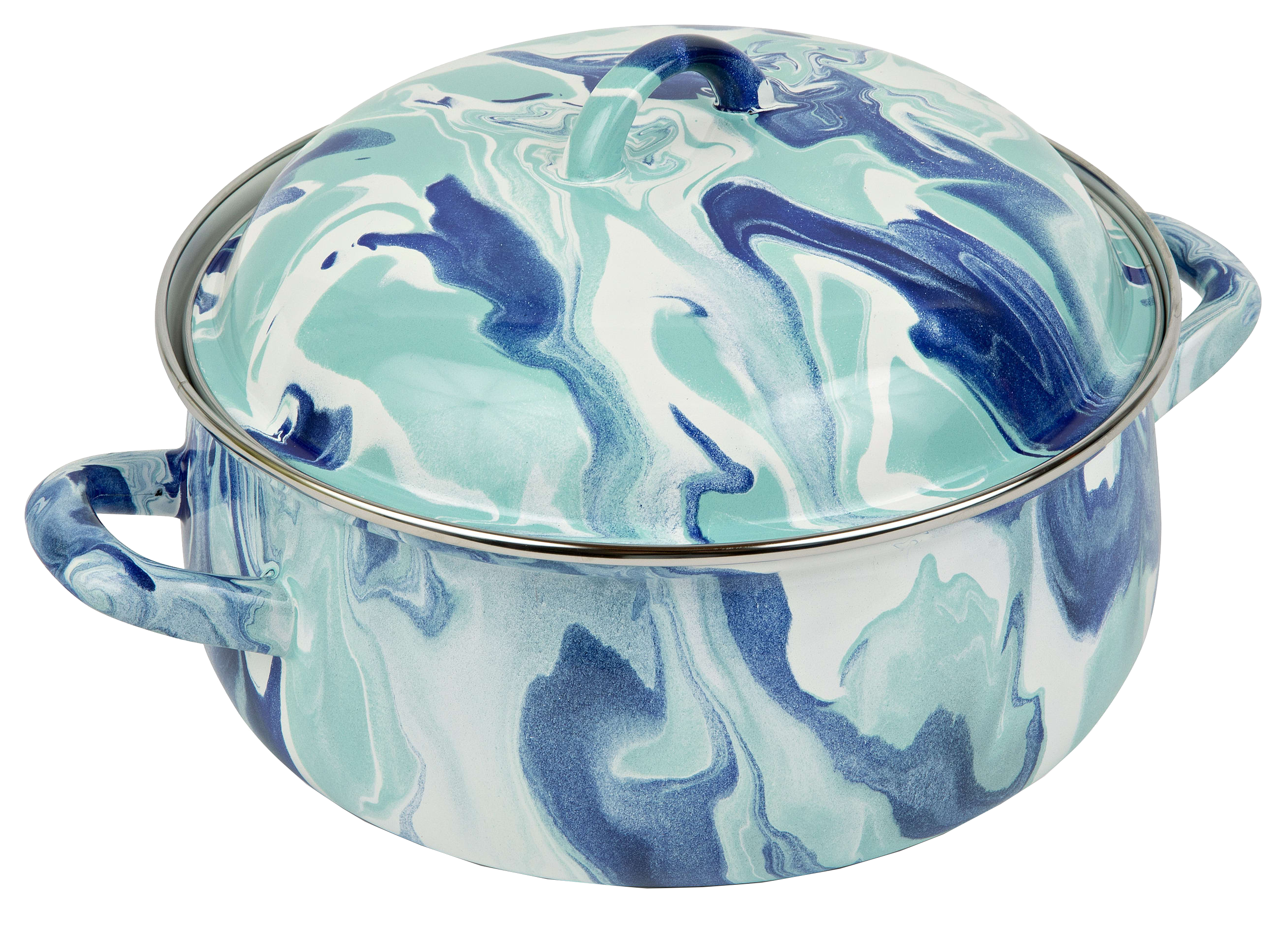 Golden Rabbit Lagoon Enamelware Dutch Oven