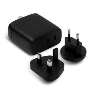 Native Union FAST-PD67-BLK-INT Fast Gan PD 67W Charger w/ 2 USB-C Ports Black