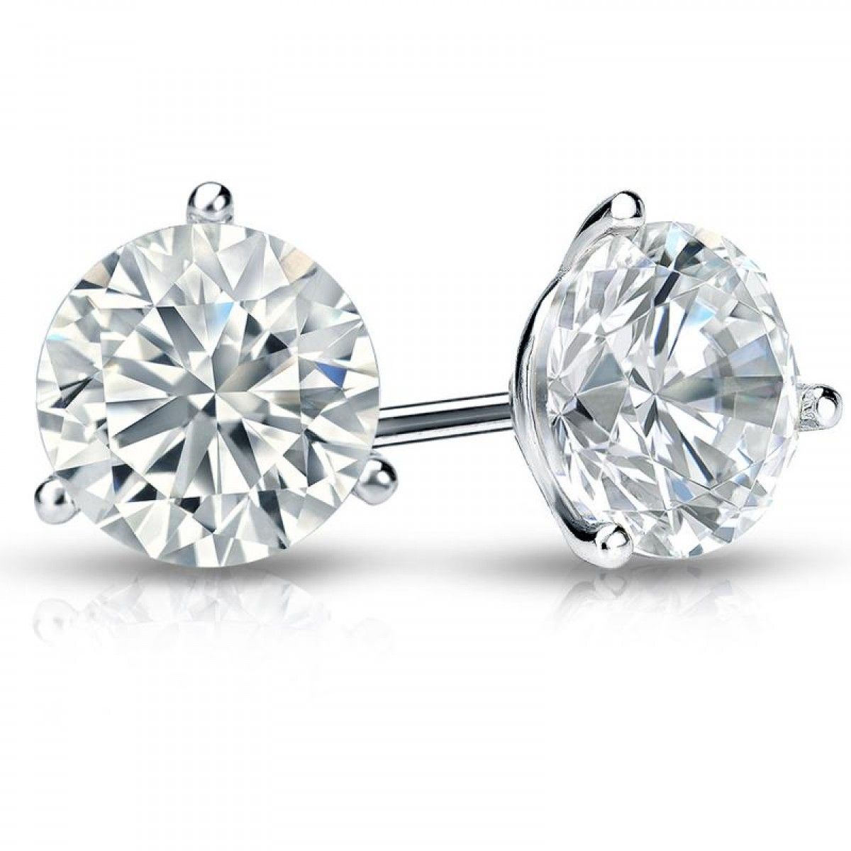 18K White Gold 1.50cts Diamond Stud Earrings