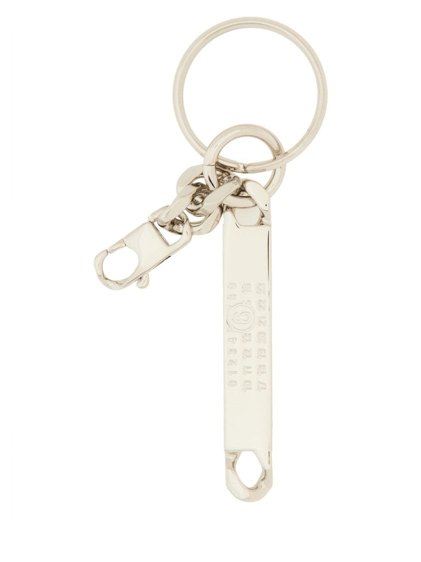 Polished Brass Keychain With Logo Decoration