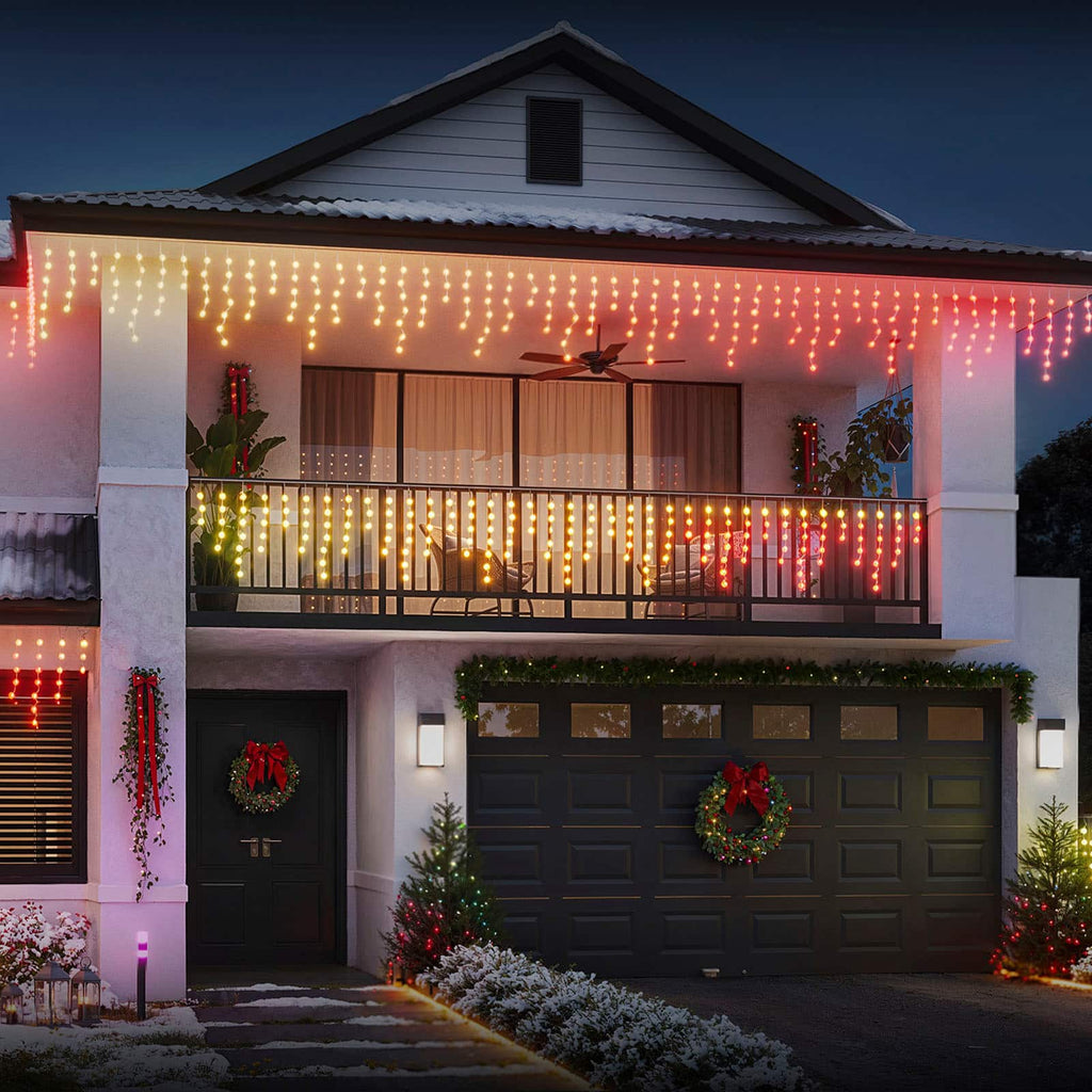 Govee - RGBIC 32.8ft Icicle Lights - Multi
